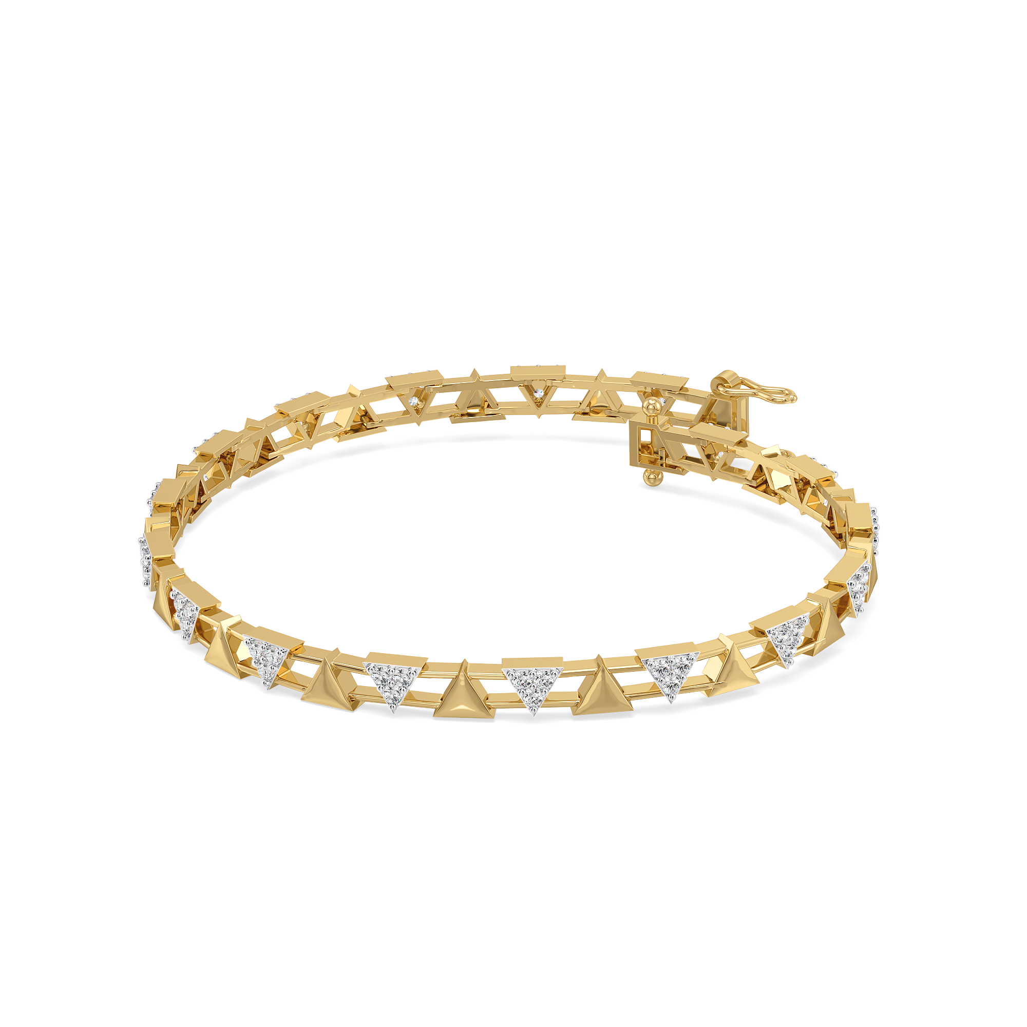 Edgy Elegance - Lab Diamond Tennis Bracelet Secondary image