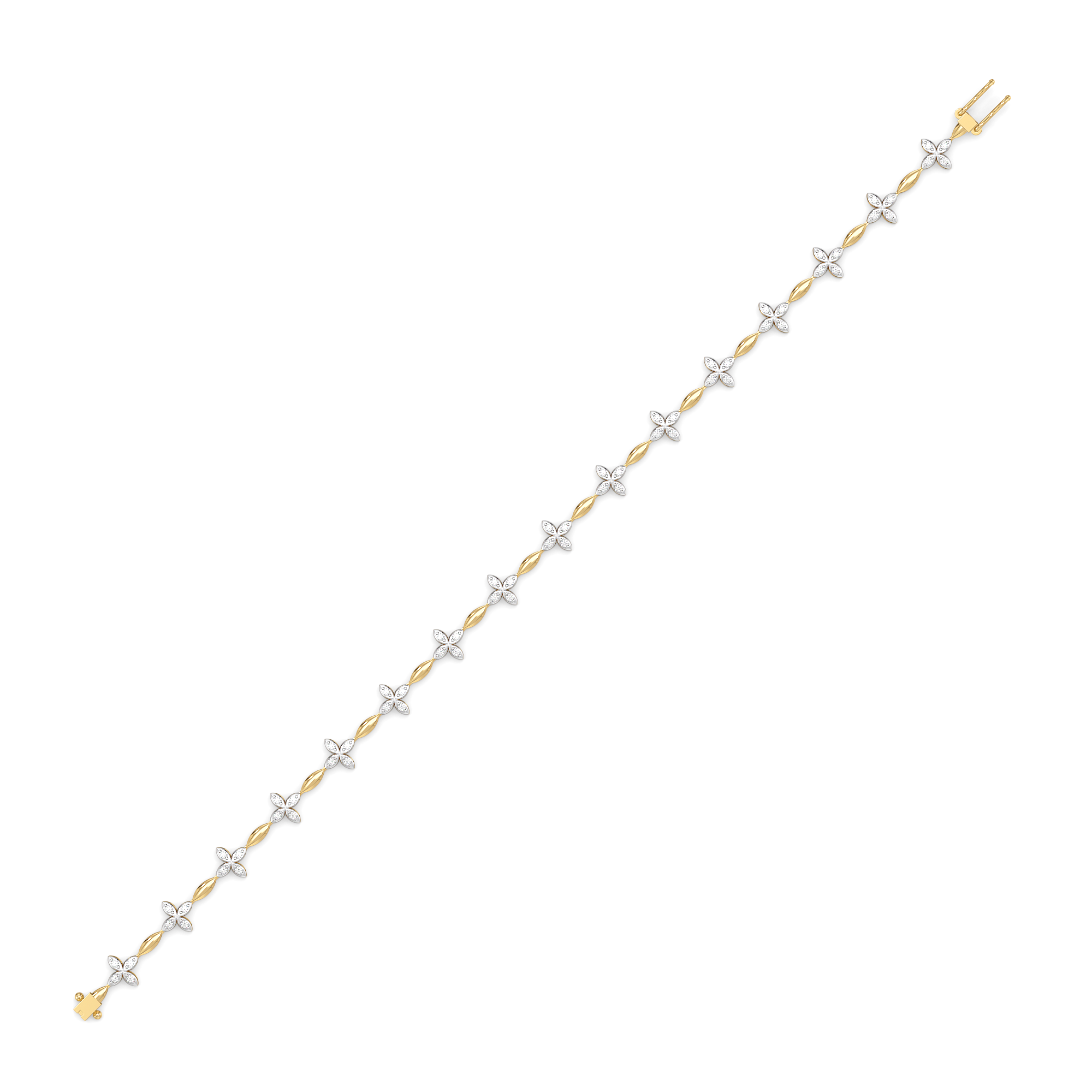 Golden Spring - Lab Diamond Tennis Bracelet