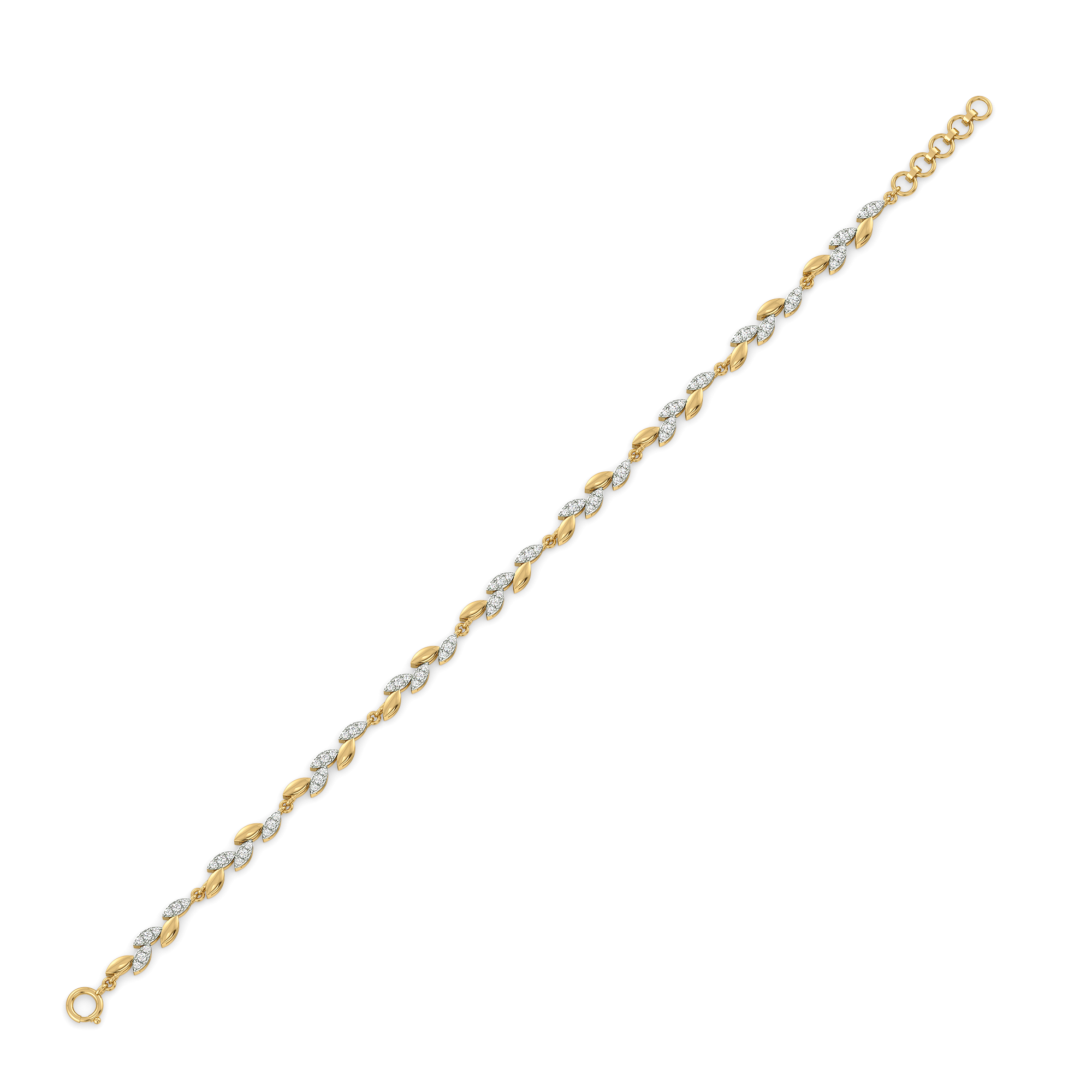 Whispering Leaf - Lab Diamond Tennis Bracelet