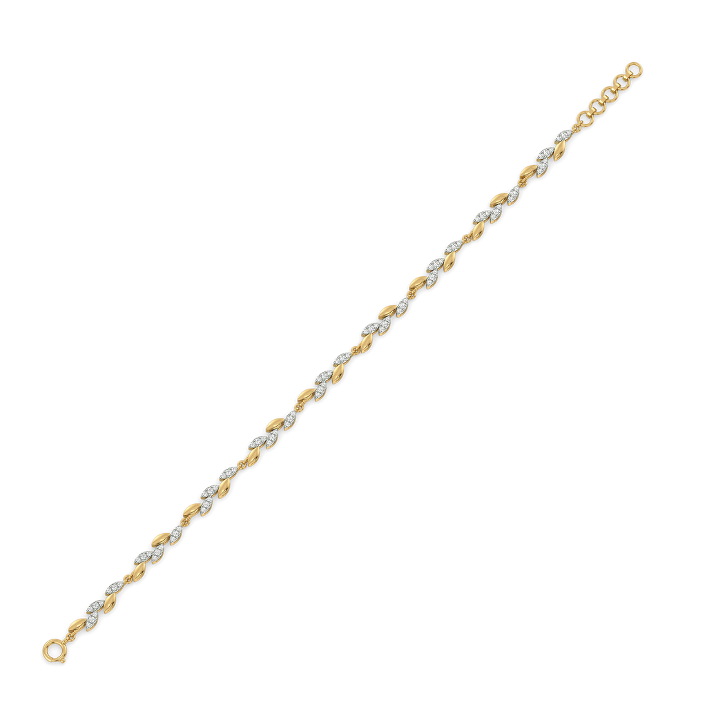 Whispering Leaf - Lab Diamond Tennis Bracelet
