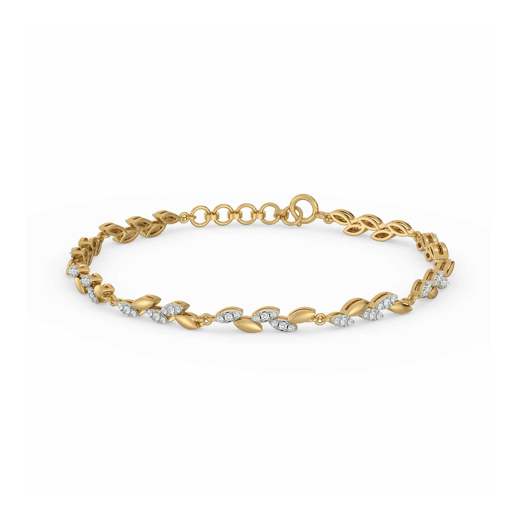 Whispering Leaf - Lab Diamond Tennis Bracelet