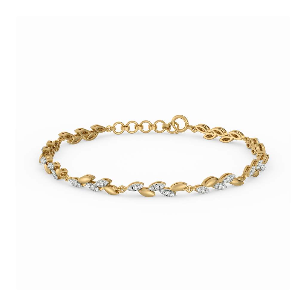 Whispering Leaf - Lab Diamond Tennis Bracelet