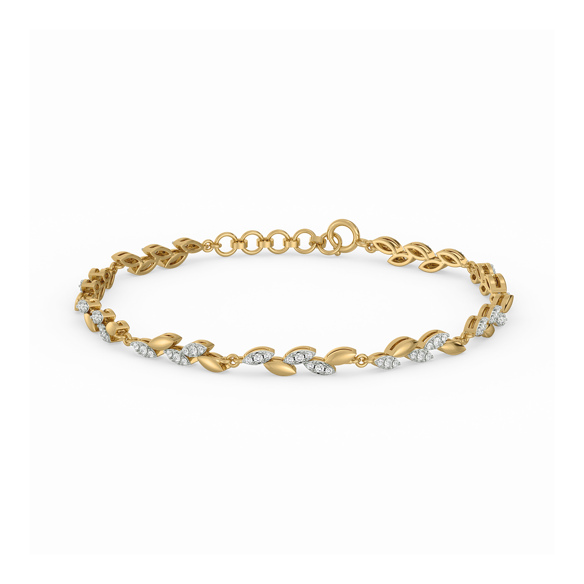 Whispering Leaf - Lab Diamond Tennis Bracelet