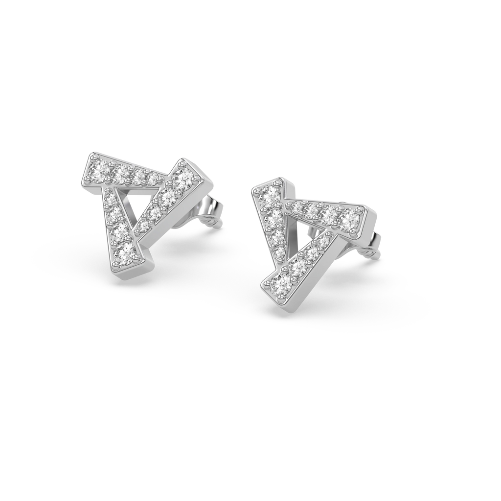 Triad - Lab Diamond Stud Earrings