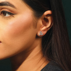 Triad - Lab Diamond Stud Earrings