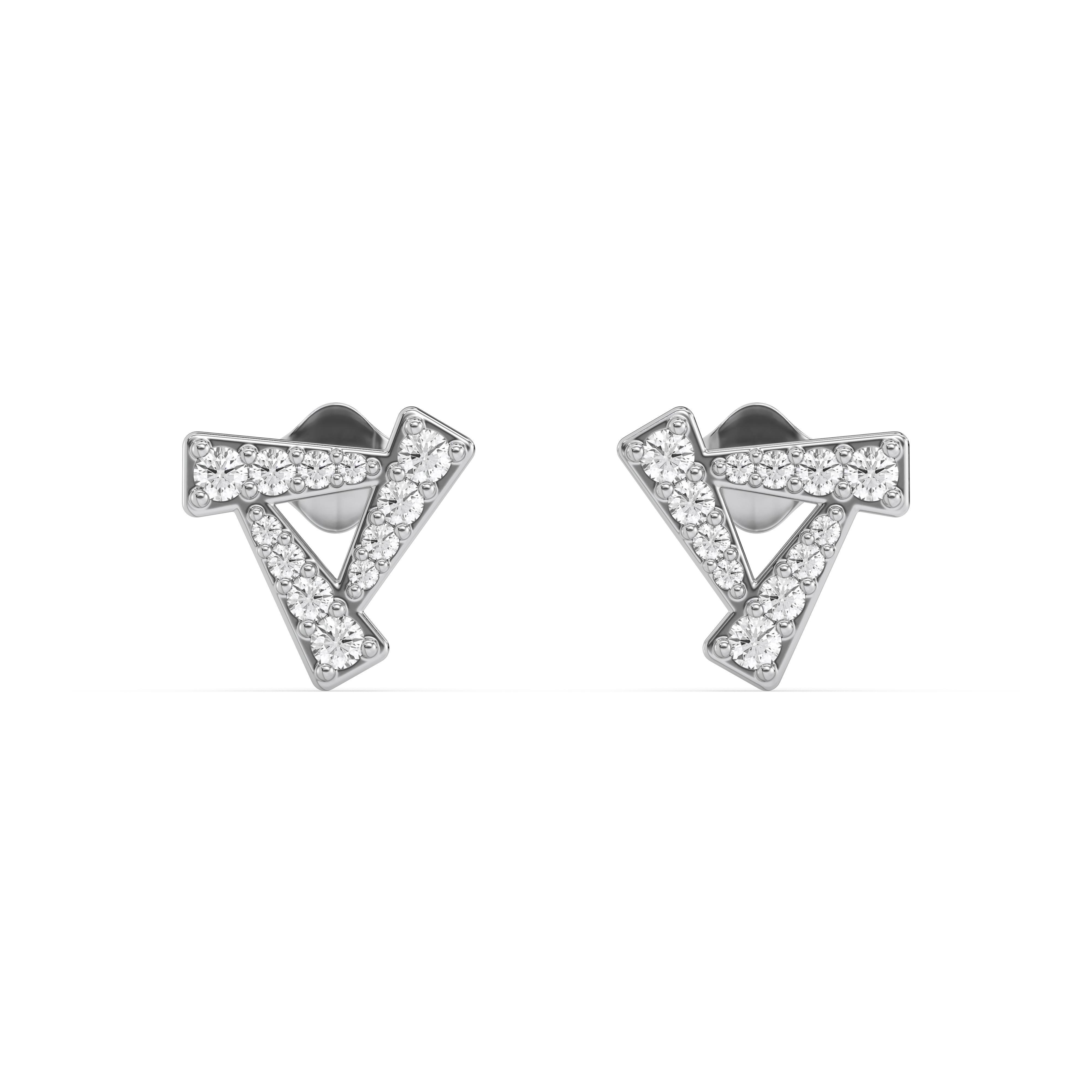 Triad - Lab Diamond Stud Earrings