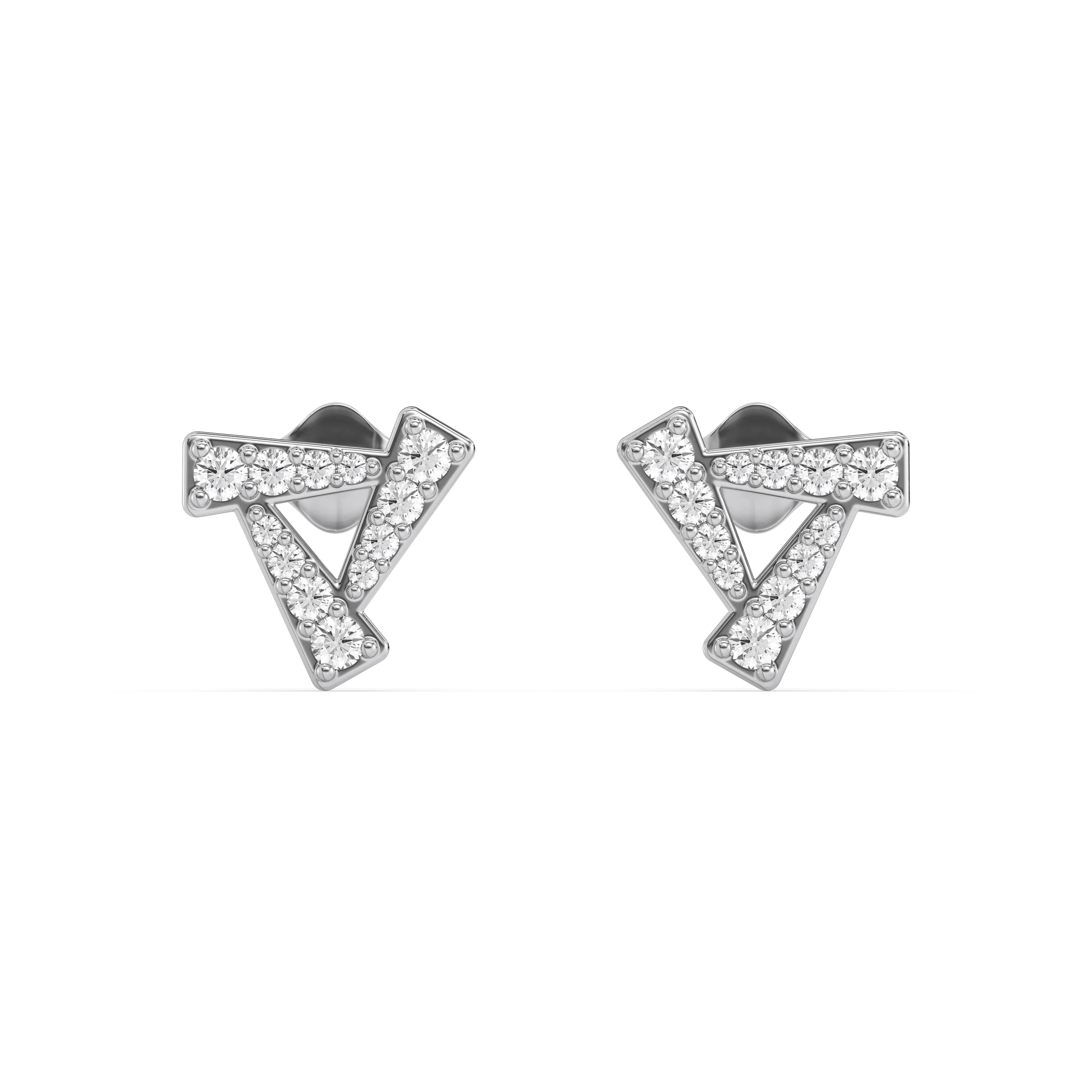 Triad - Lab Diamond Stud Earrings Secondary image
