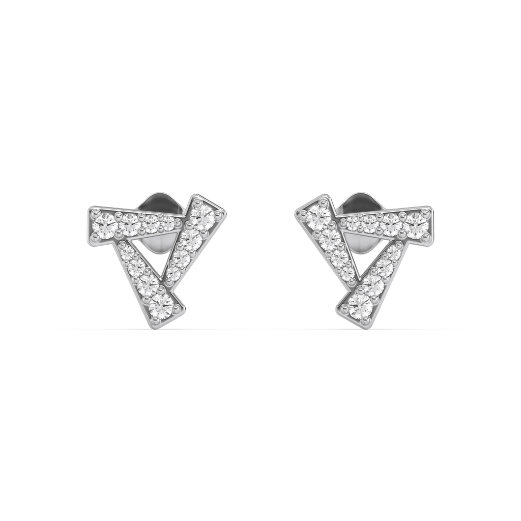 Triad - Lab Diamond Stud Earrings