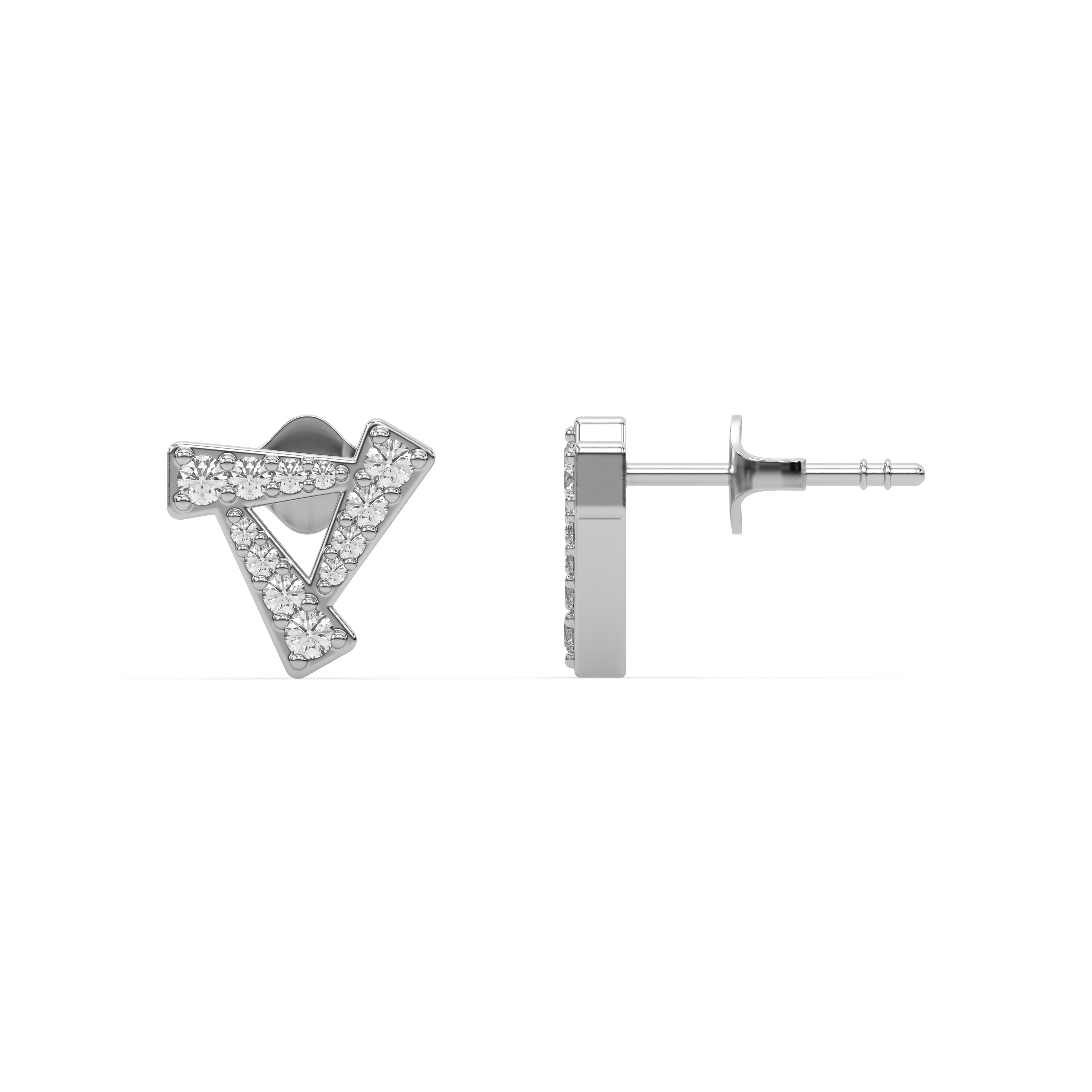 Triad - Lab Diamond Stud Earrings