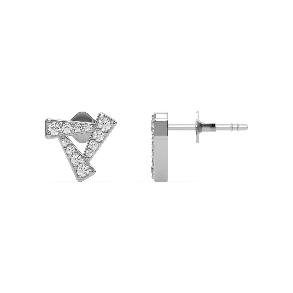 Triad - Lab Diamond Stud Earrings