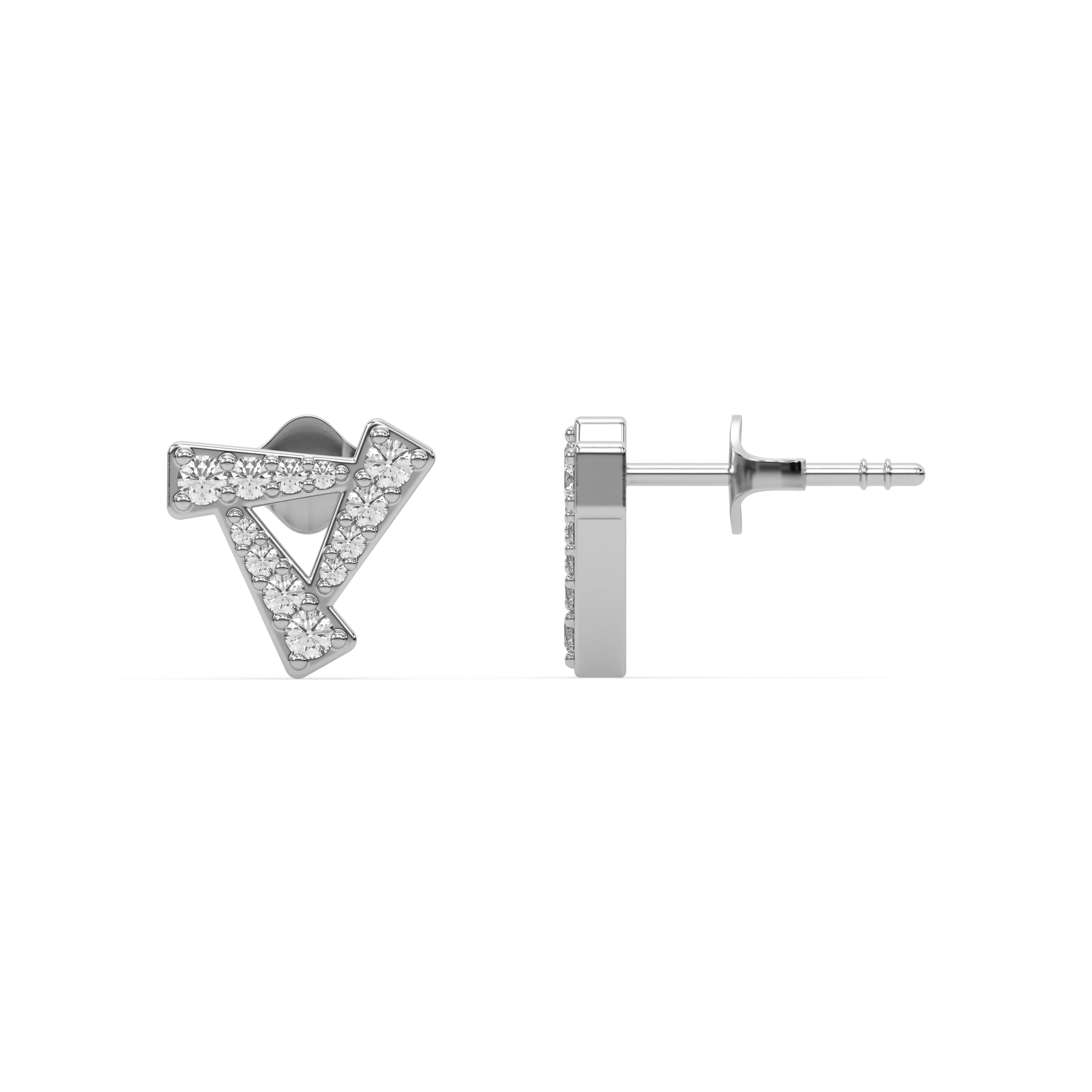 Triad - Lab Diamond Stud Earrings