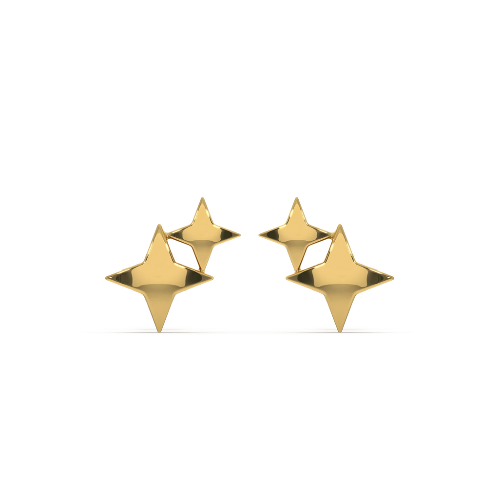 Twinkling Star - 18kt Gold Vermeil Stud Earrings