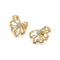 Petal Radiance - Lab Diamond Stud Earrings