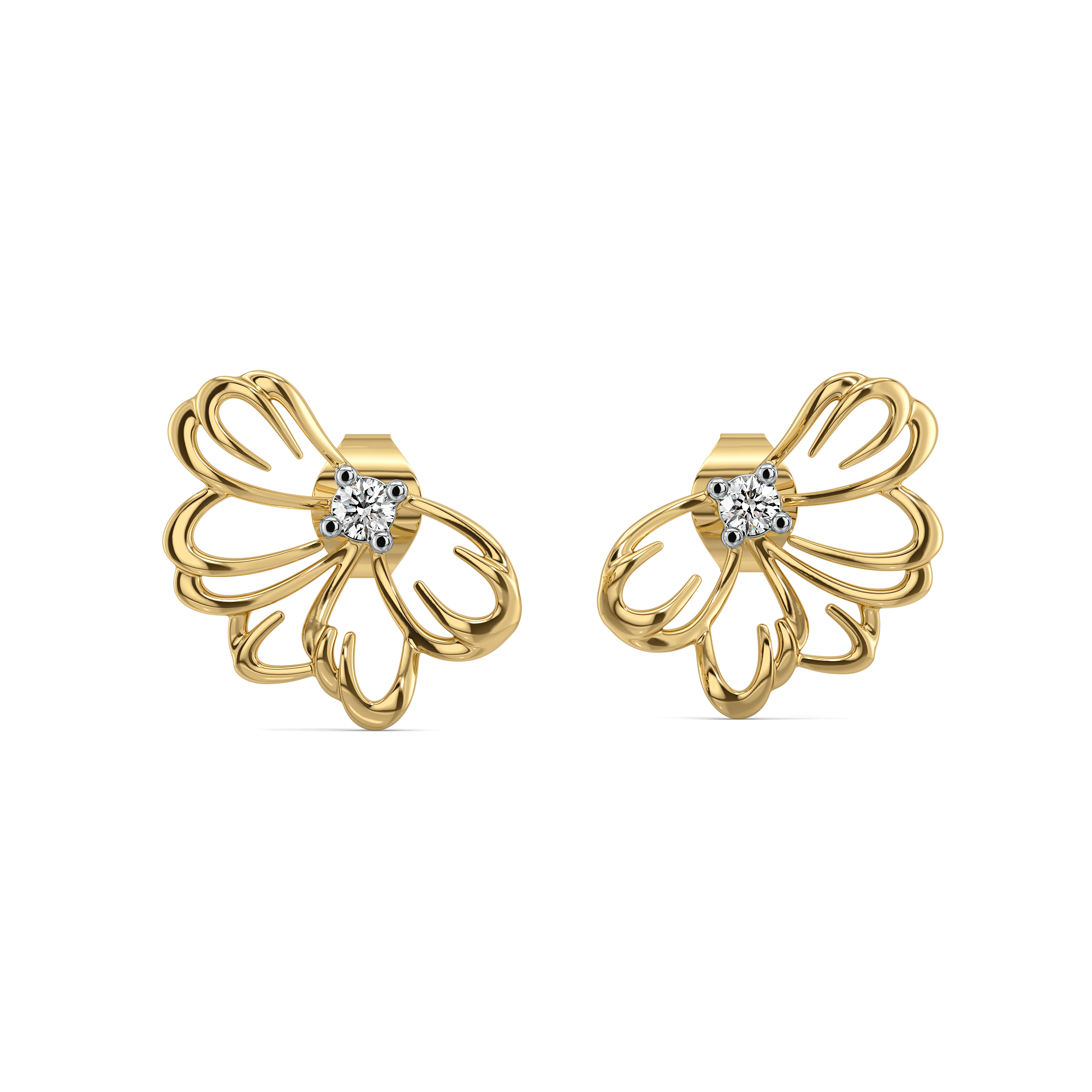 Petal Radiance - Lab Diamond Stud Earrings