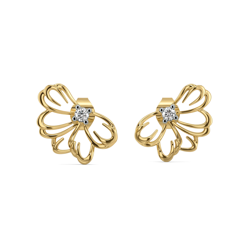 Petal Radiance - Lab Diamond Stud Earrings