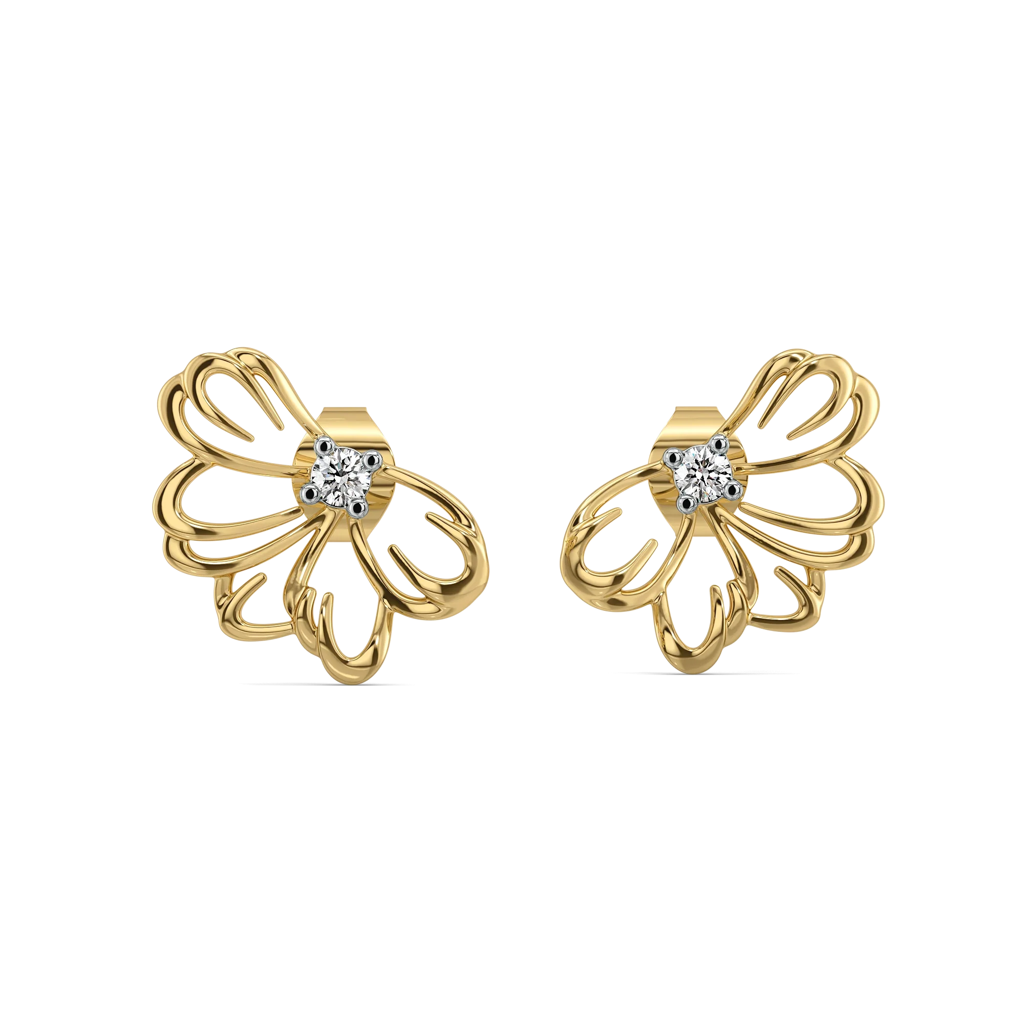 Petal Radiance - Lab Diamond Stud Earrings