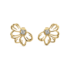 Petal Radiance - Lab Diamond Stud Earrings