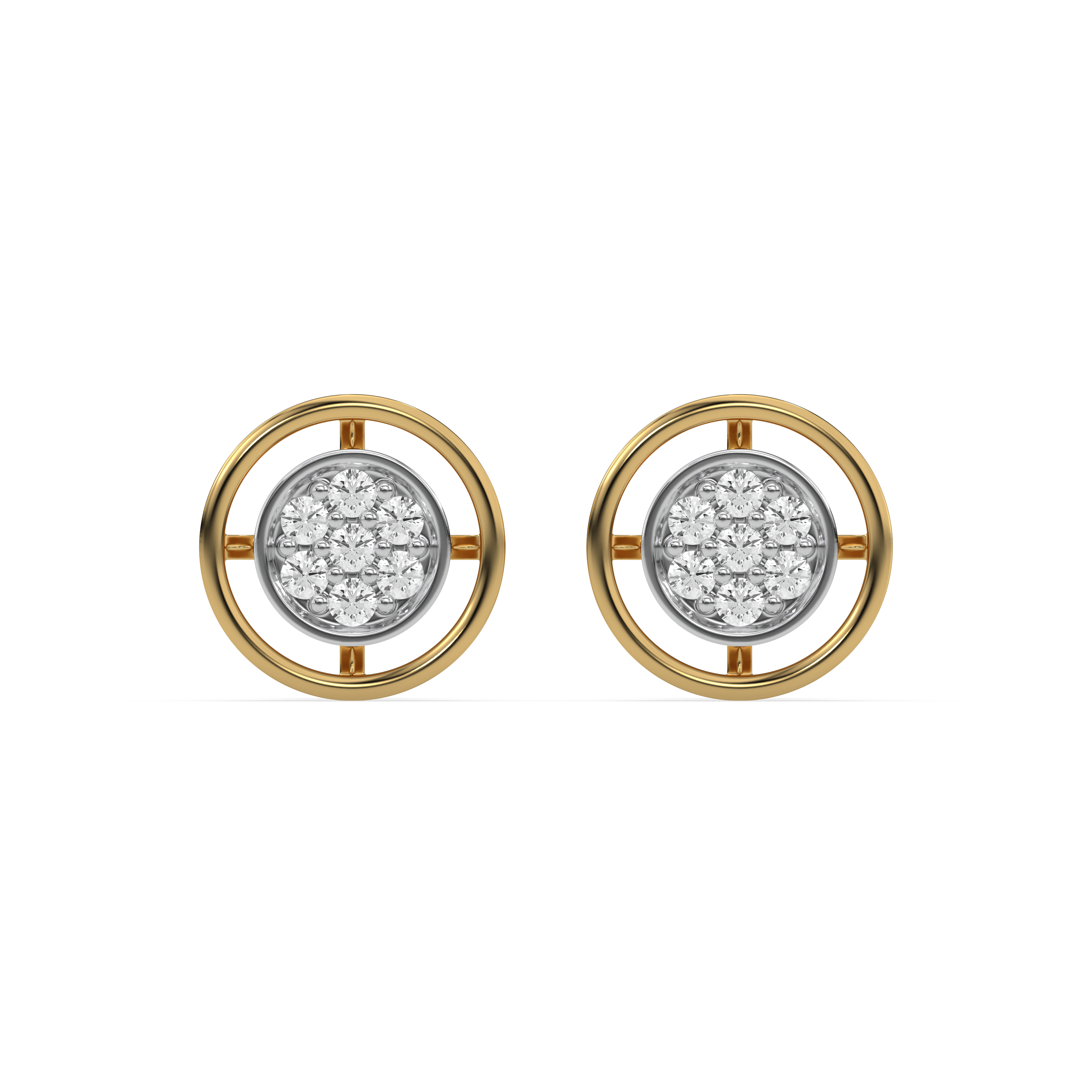 Circle of Dazzle - Lab Diamond Stud Earrings