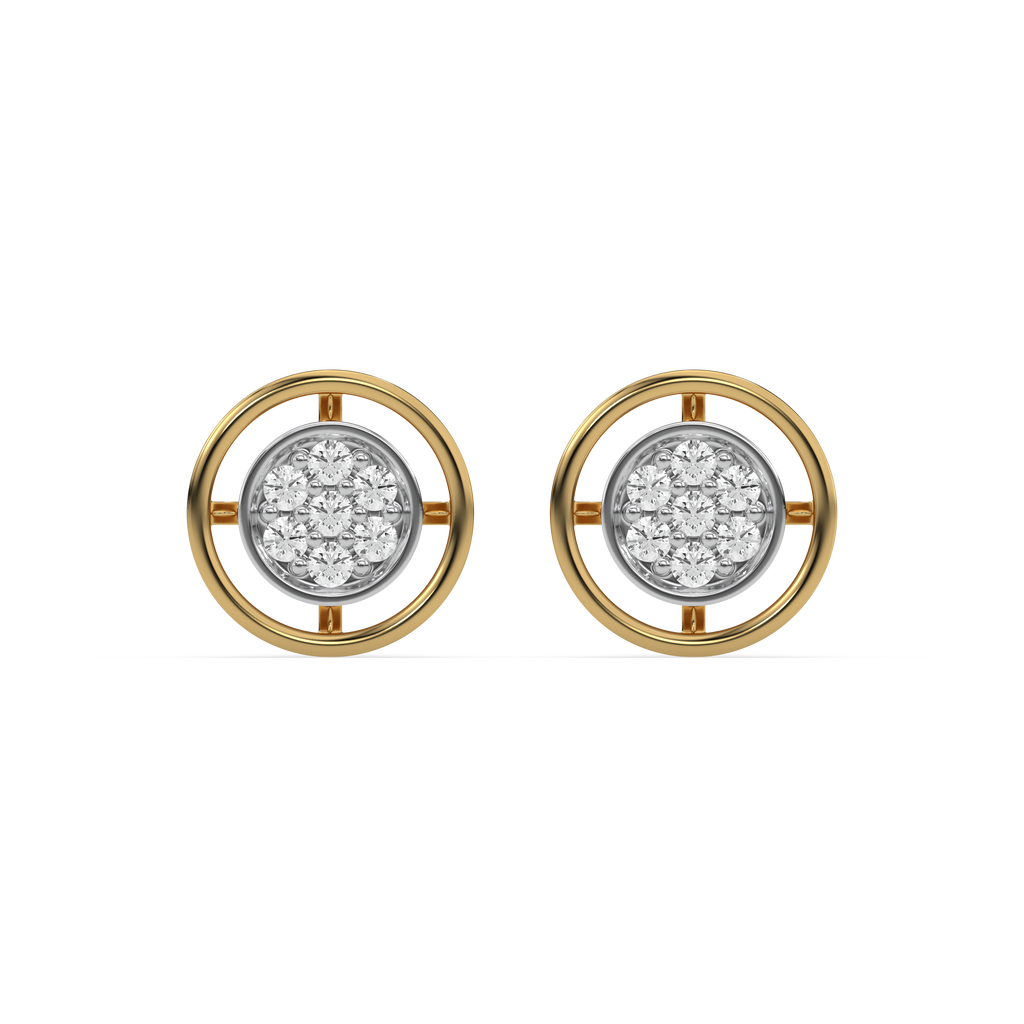 Circle of Dazzle - Lab Diamond Stud Earrings