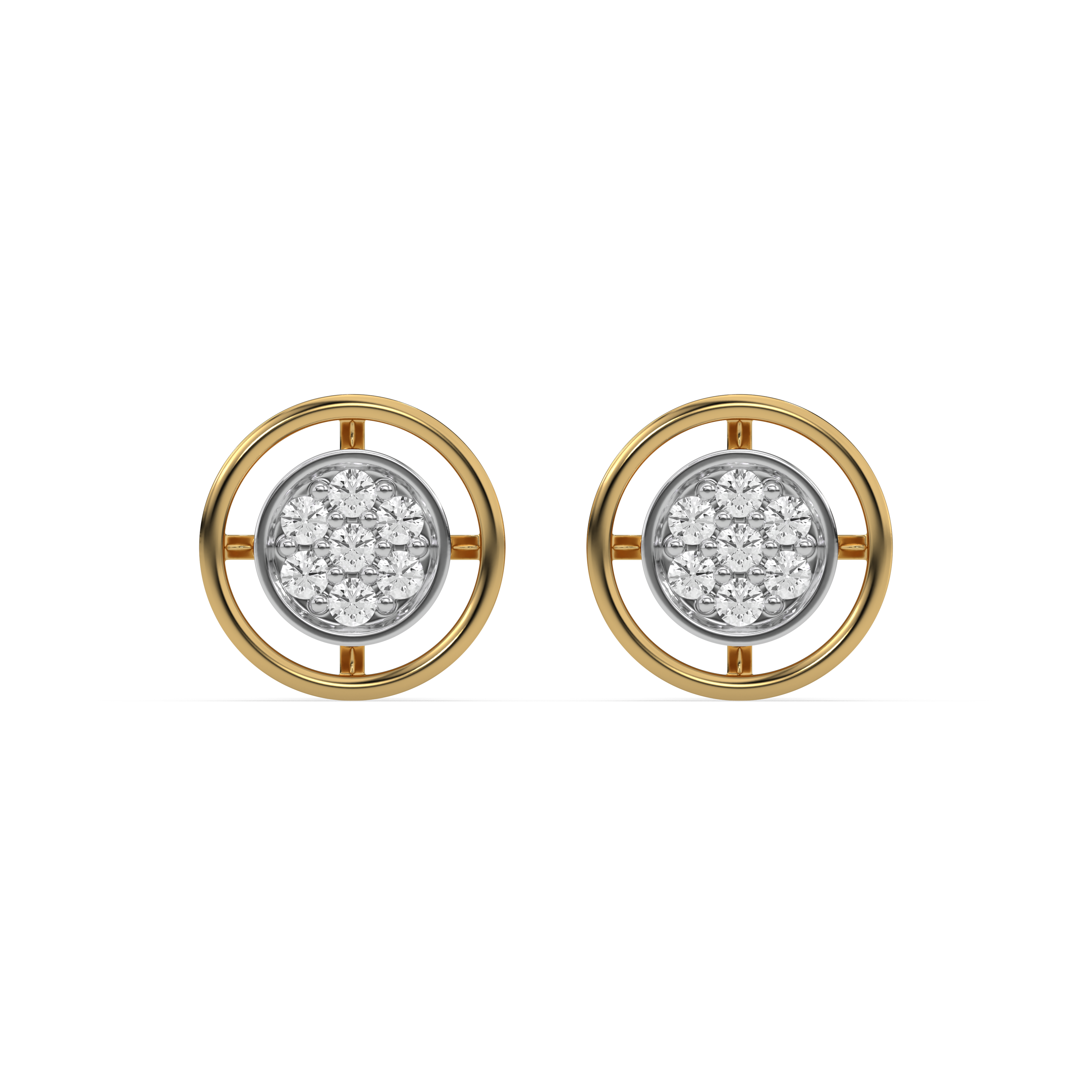 Circle of Dazzle - Lab Diamond Stud Earrings