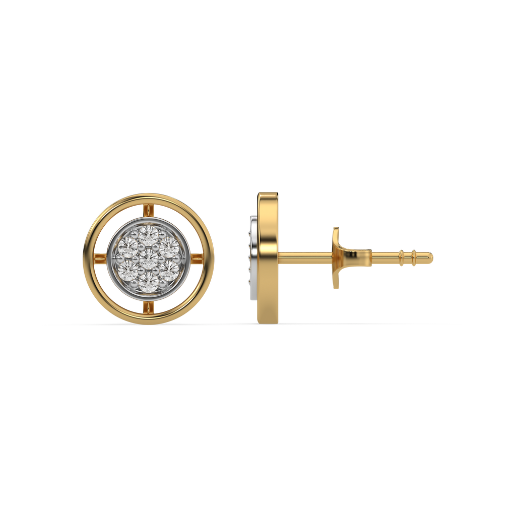 Circle of Dazzle - Lab Diamond Stud Earrings