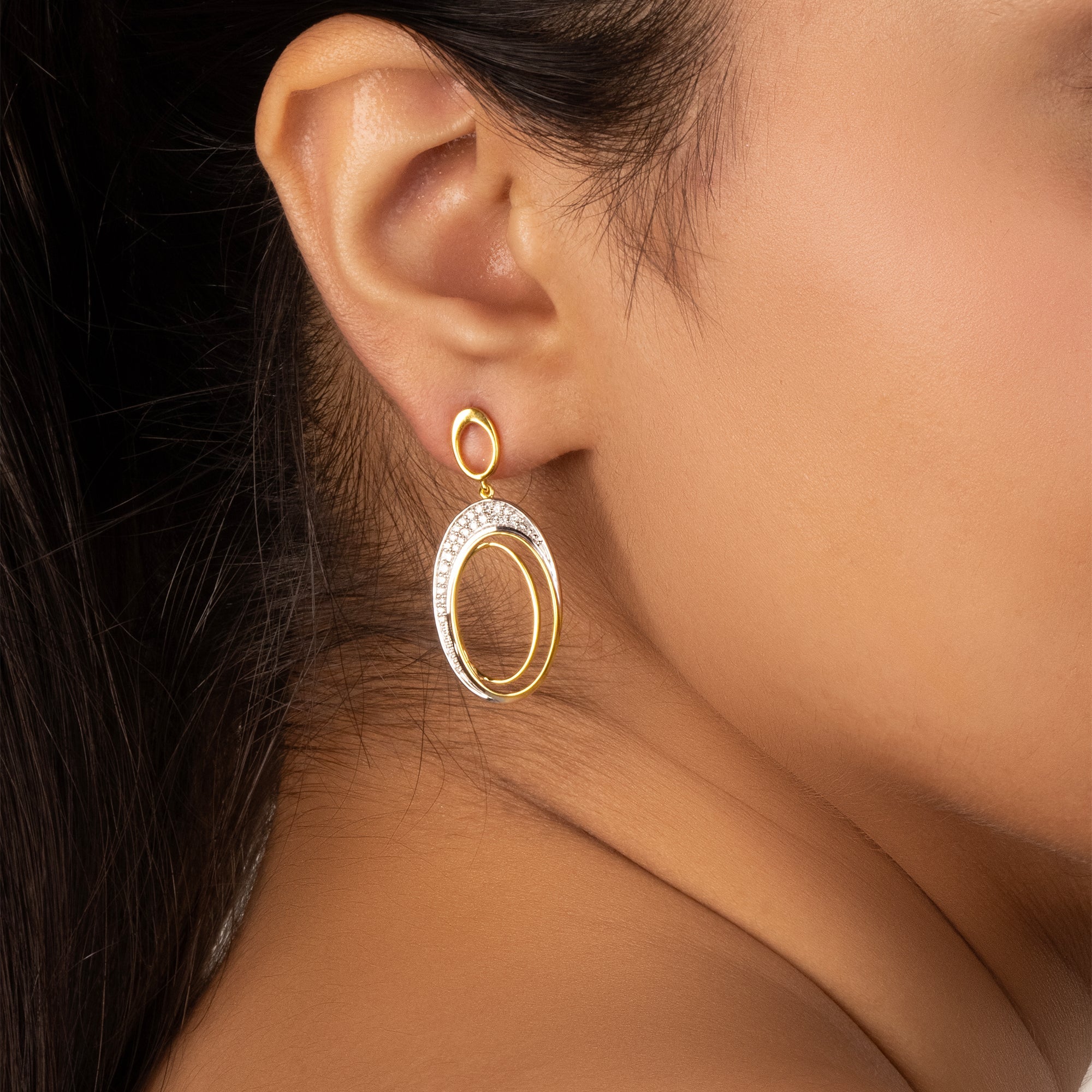 Tidal Grace - Lab Diamond Drop Earrings Secondary image