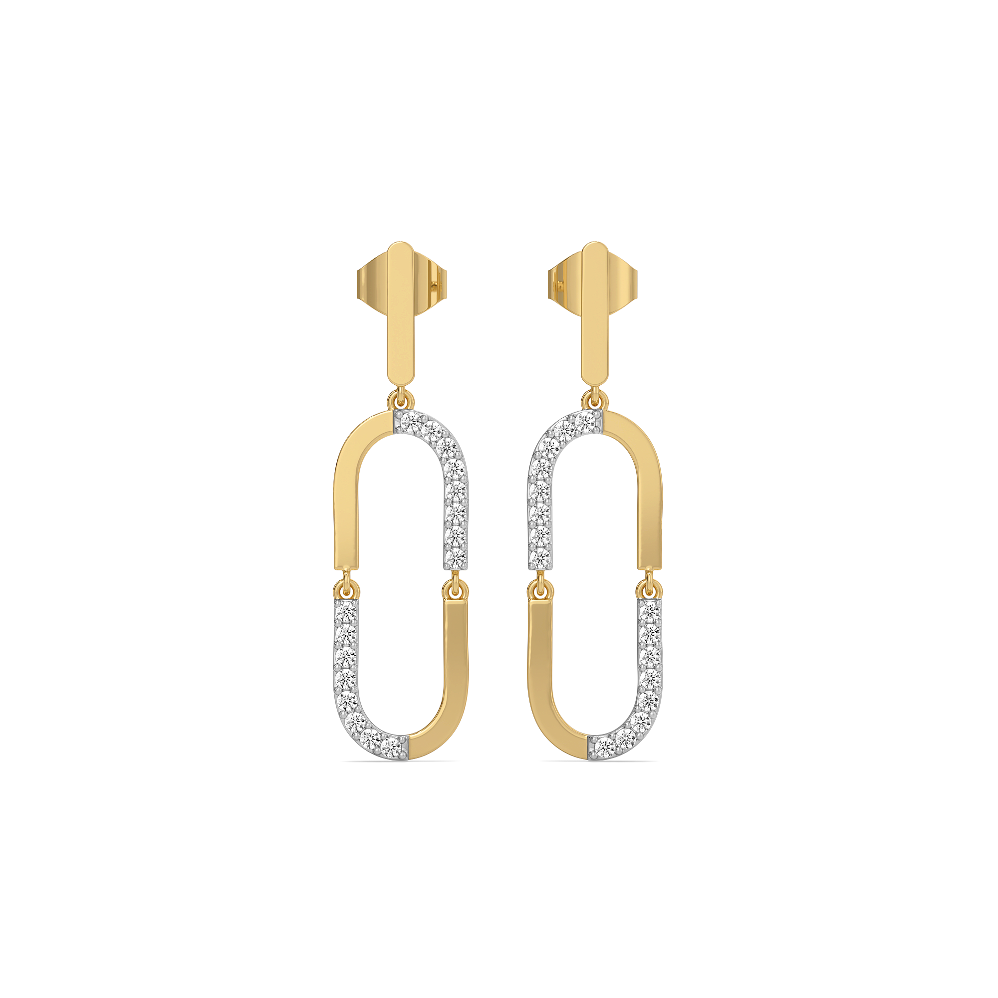 Lustre Loop - Lab Diamond Drop Earrings Main image