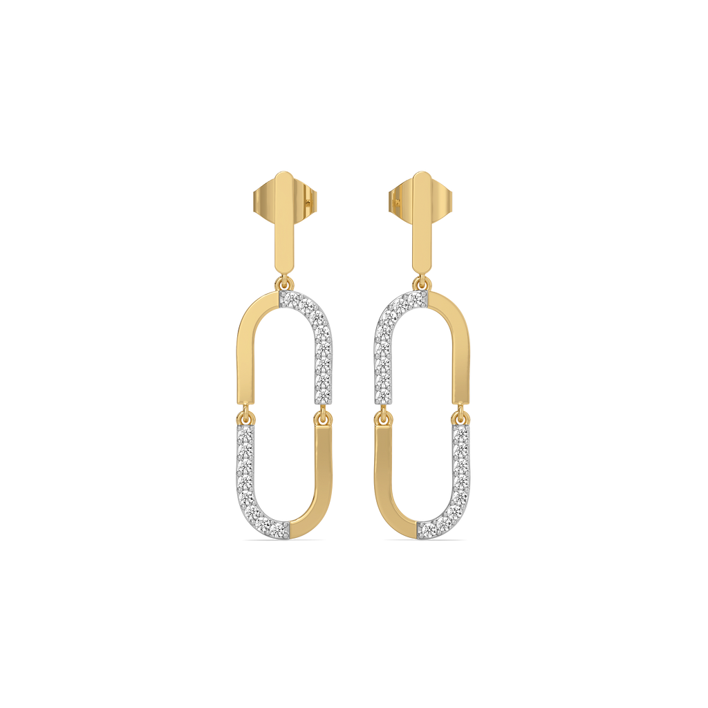 Lustre Loop - Lab Diamond Drop Earrings