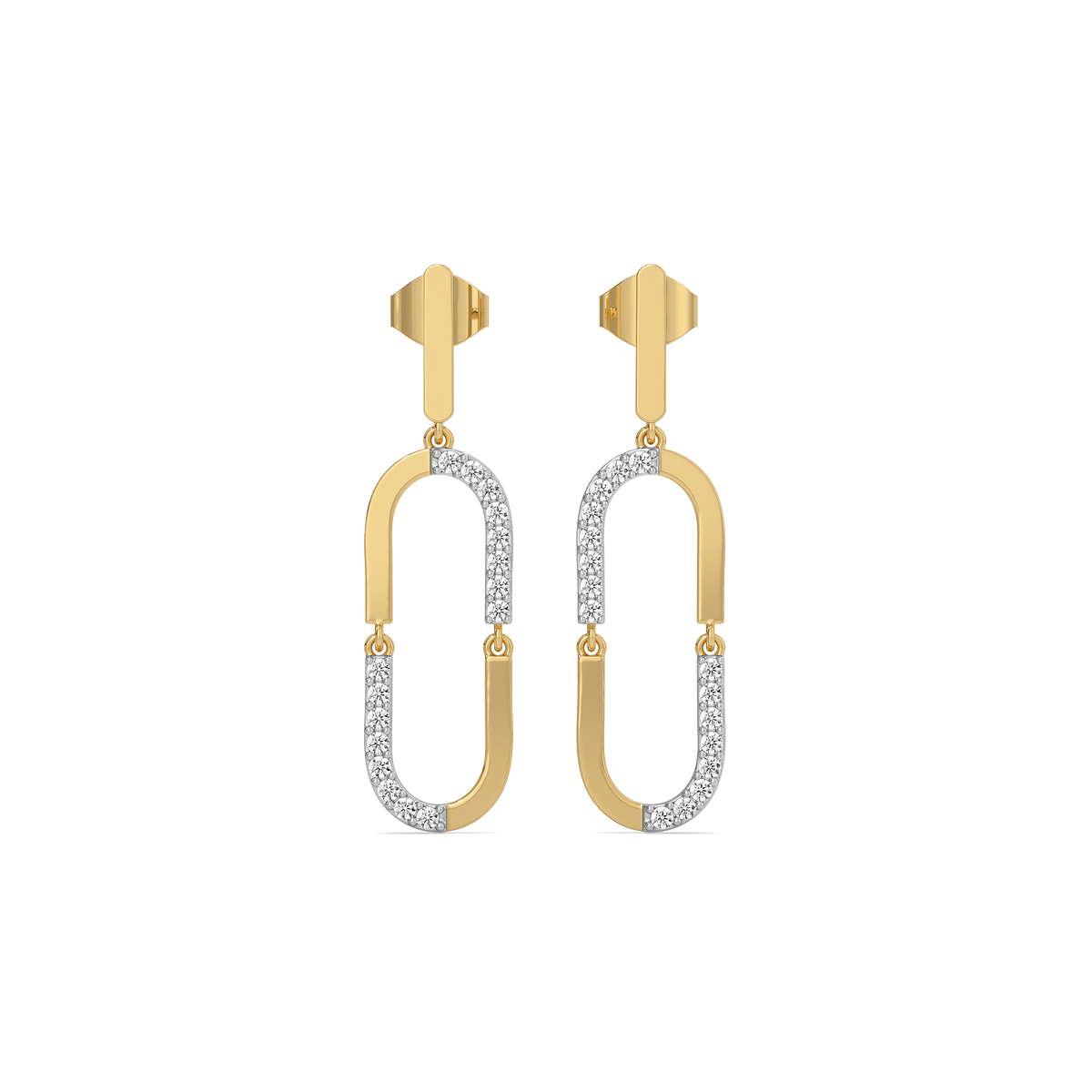 Lustre Loop - Lab Diamond Drop Earrings