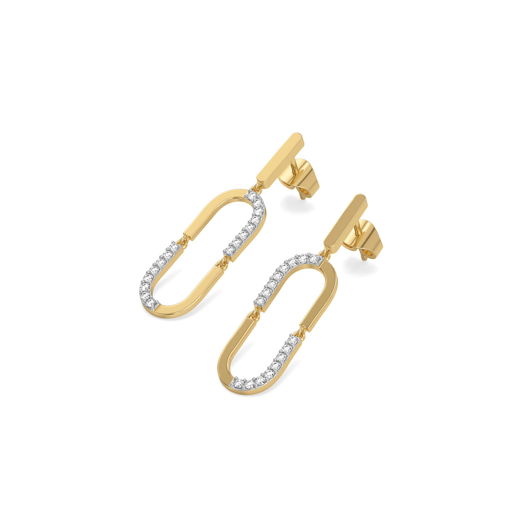 Lustre Loop - Lab Diamond Drop Earrings Secondary image