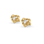 Golden Heart - Lab Diamond Solitaire Stud Earrings