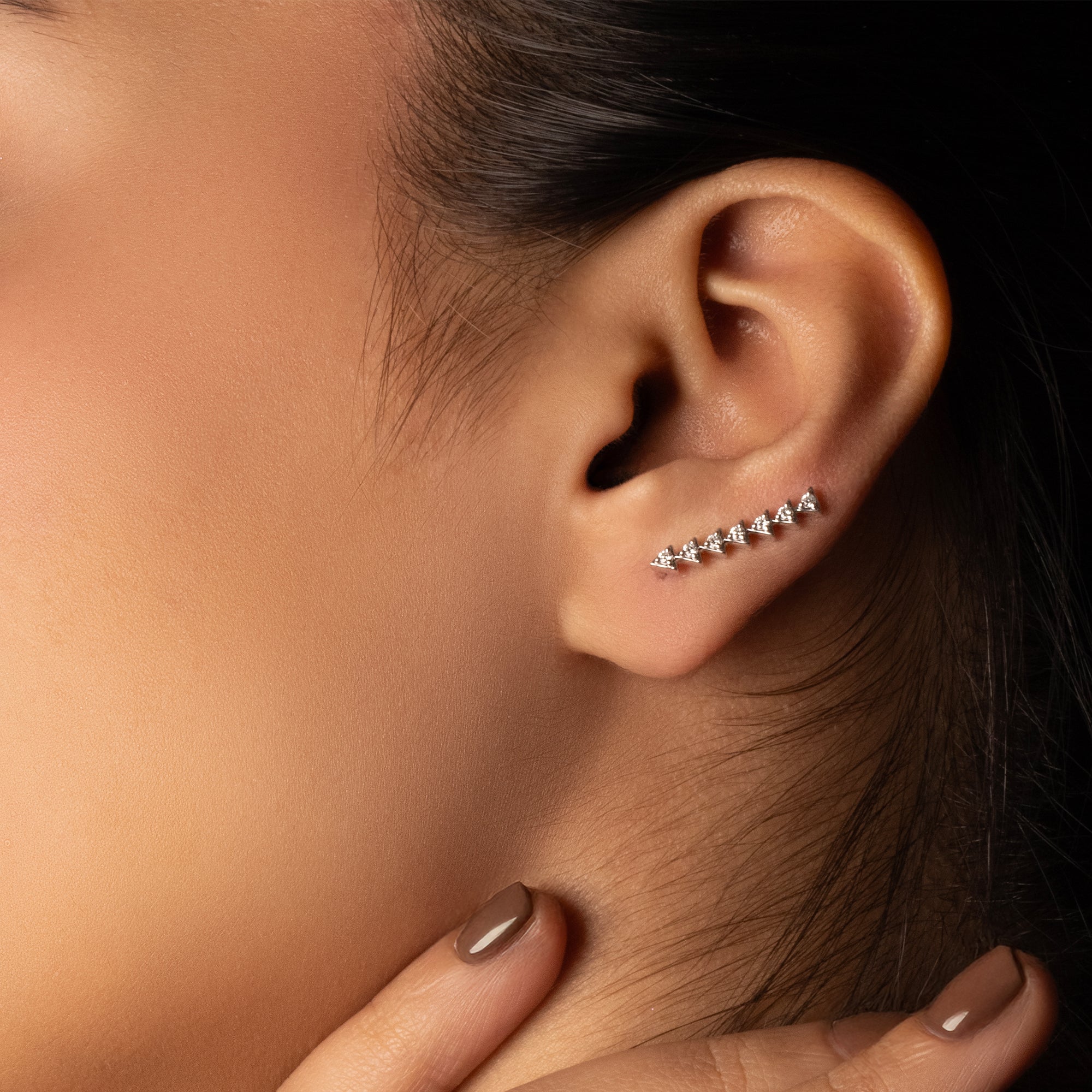 Prism Trail - Lab Diamond Ear Cuffs Secondary image