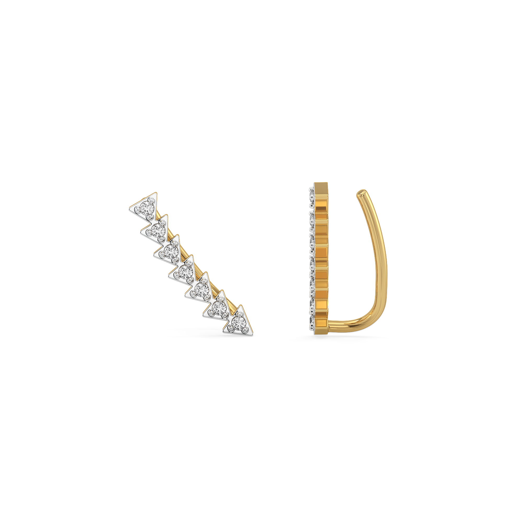 Prism Trail - Lab Diamond Ear Cuffs