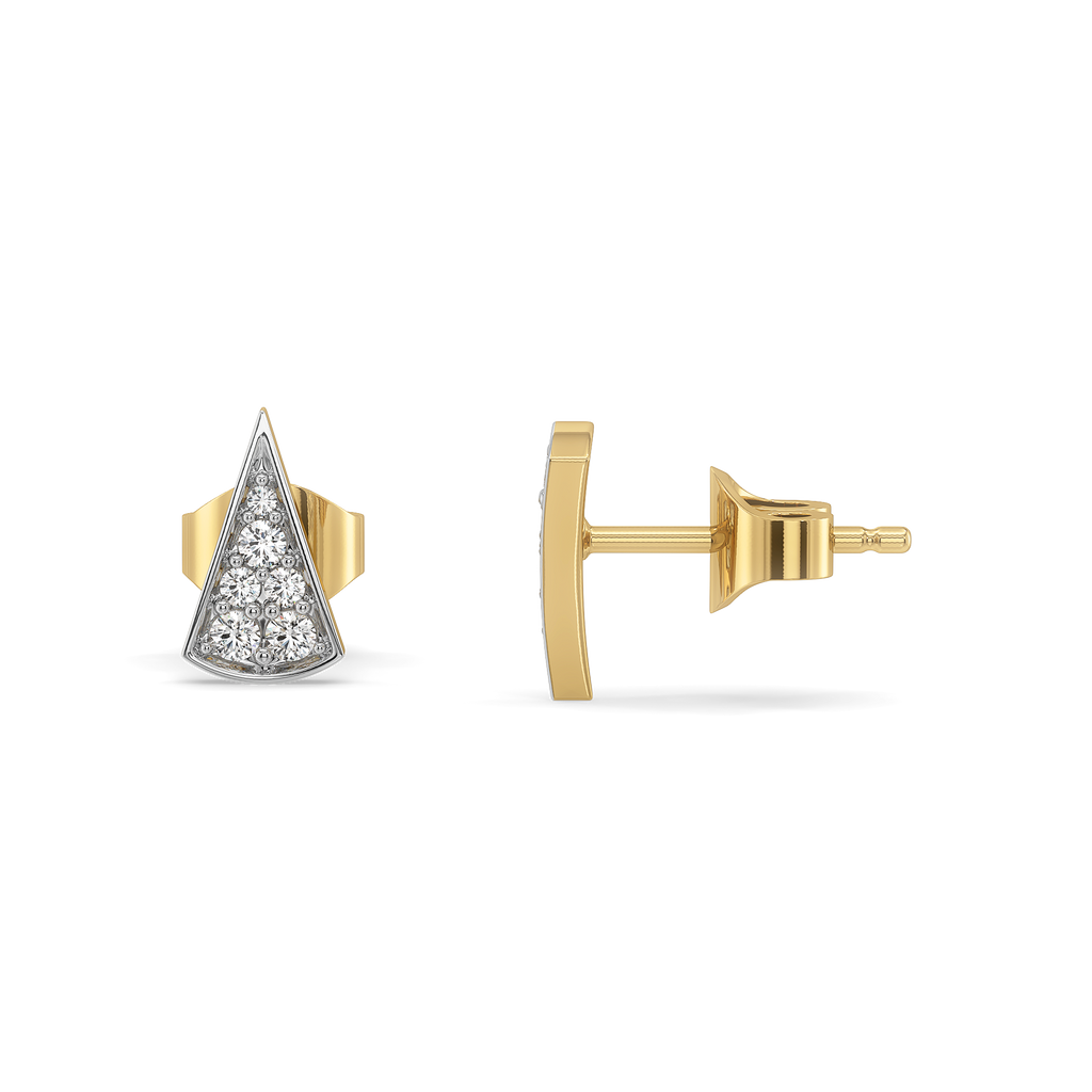 Edgy Elegance - Lab Diamond Stud Earrings
