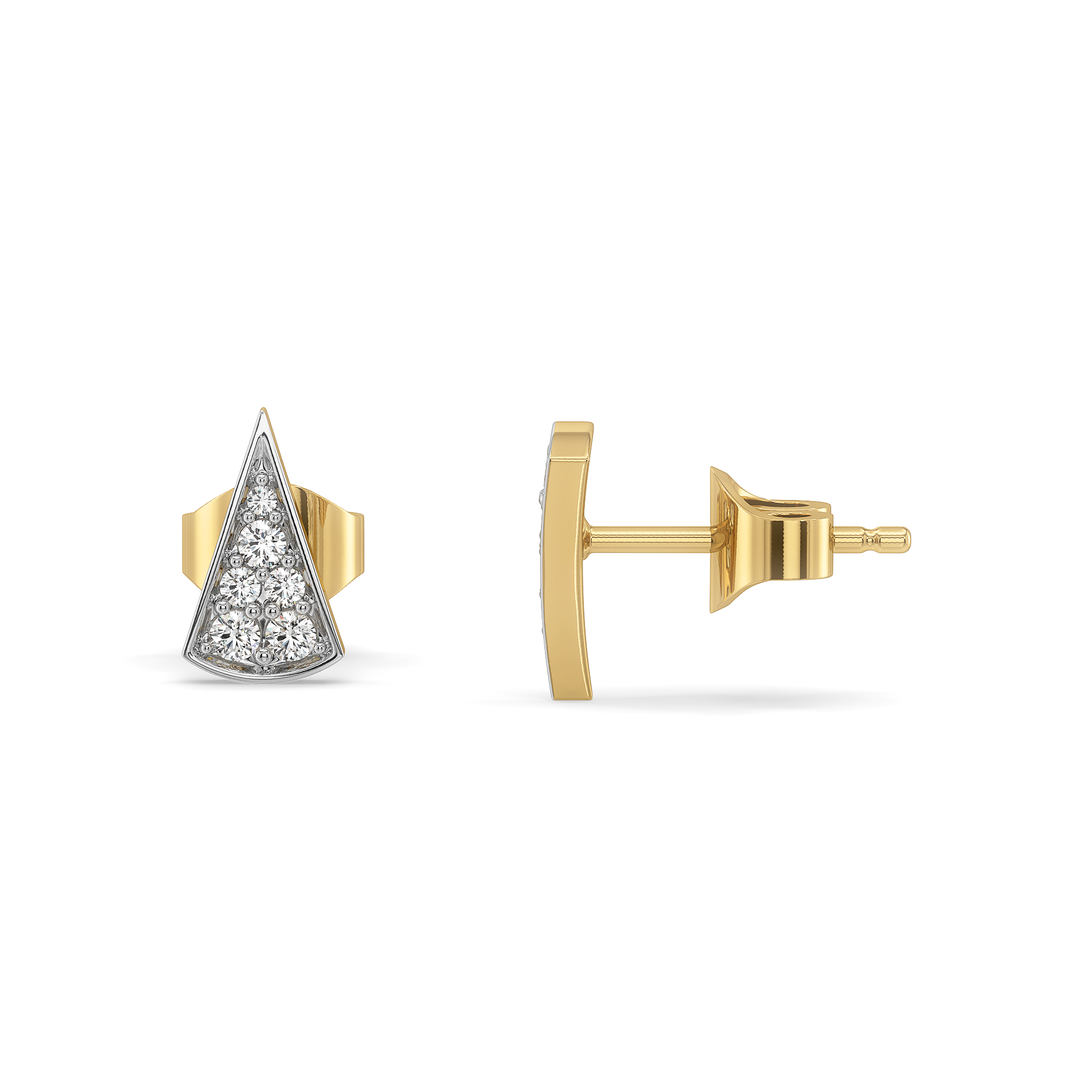 Edgy Elegance - Lab Diamond Stud Earrings