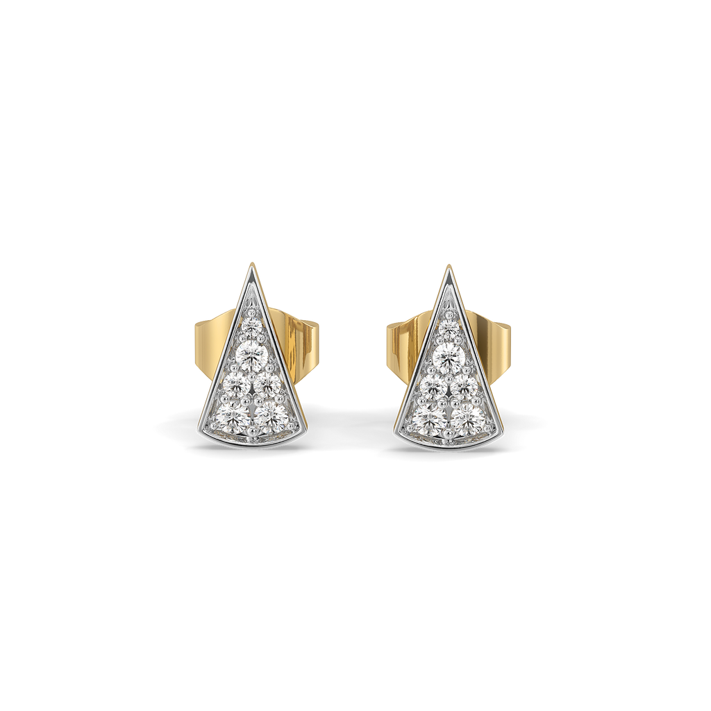 Edgy Elegance - Lab Diamond Stud Earrings
