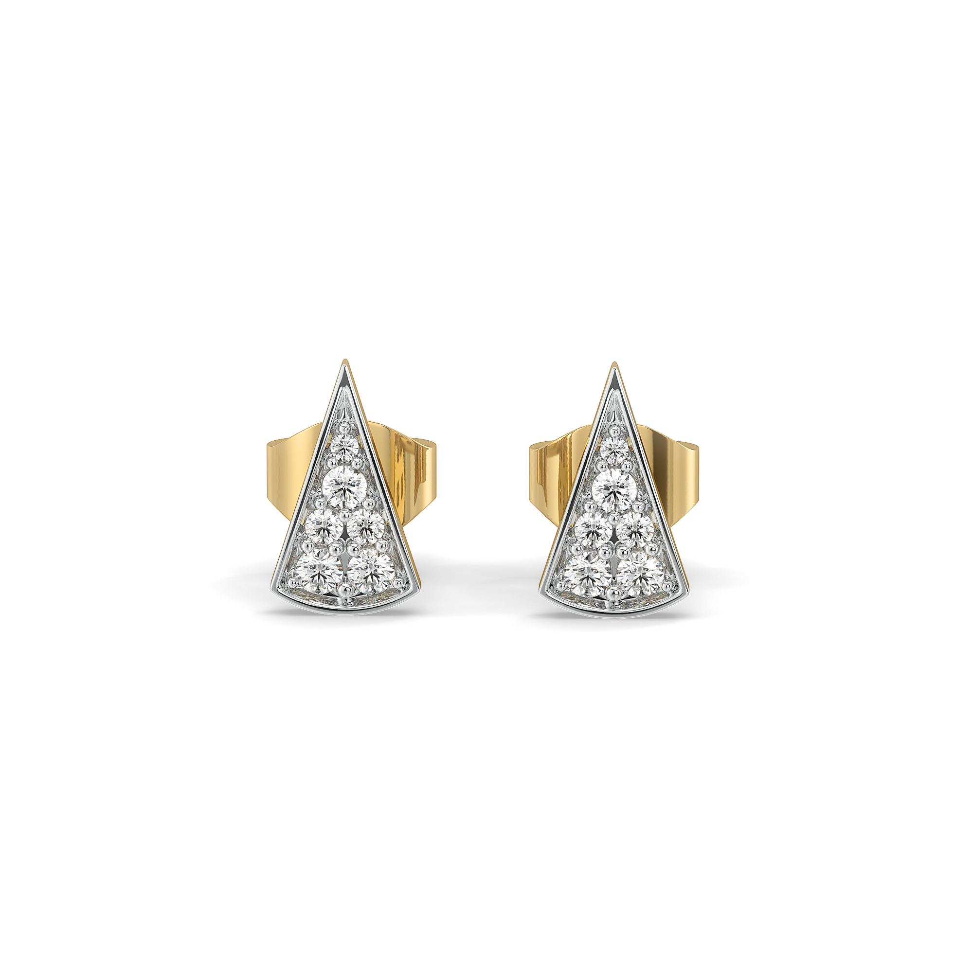 Edgy Elegance - Lab Diamond Stud Earrings