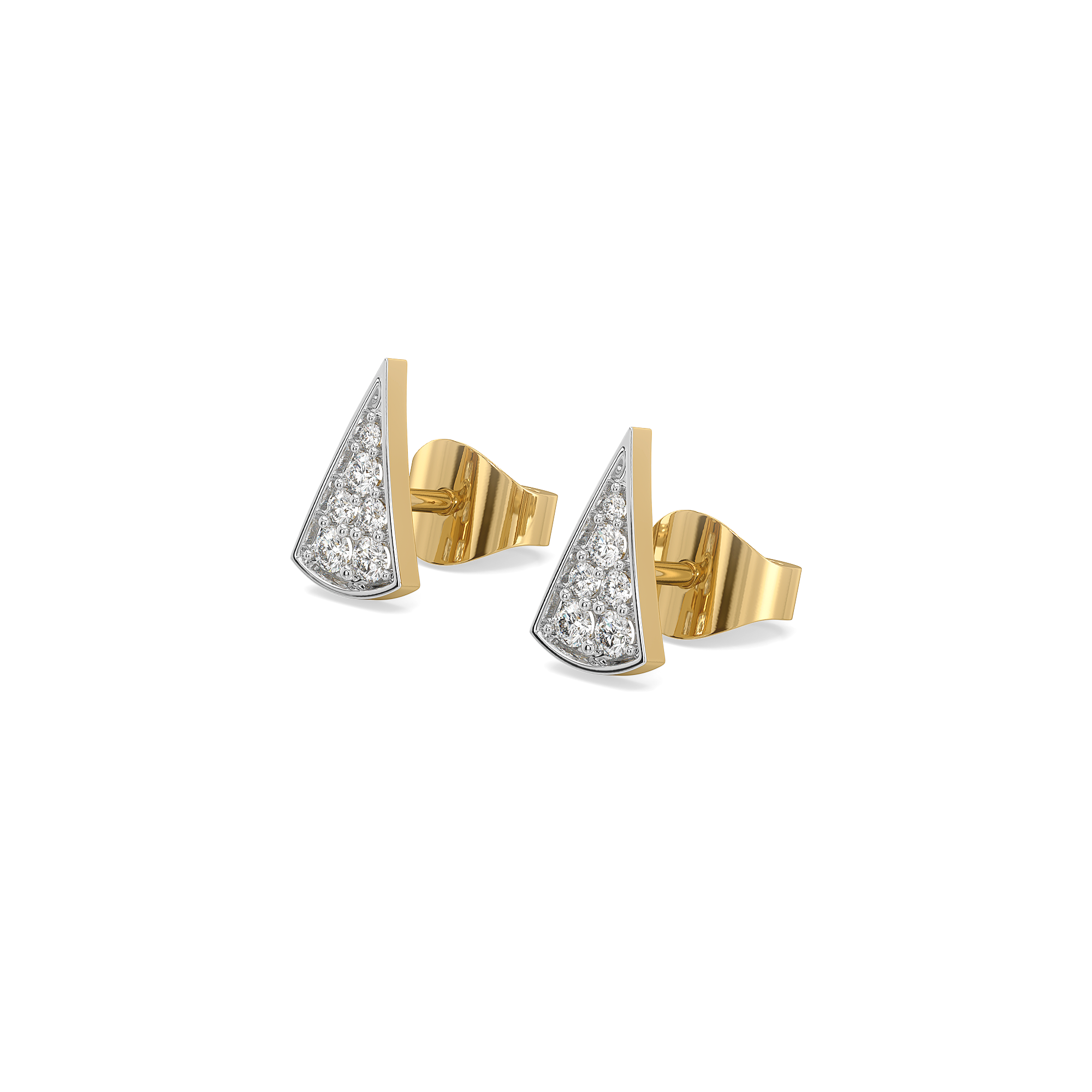 Edgy Elegance - Lab Diamond Stud Earrings