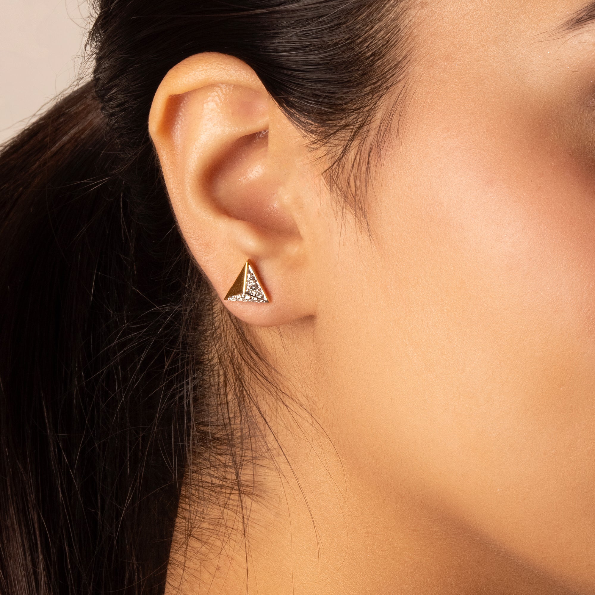 Prism Point - Lab Diamond Stud Earrings Secondary image