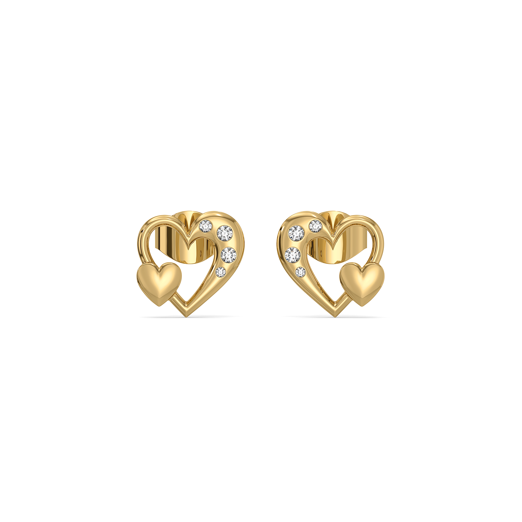 Hearts Unfold - Lab Diamond Stud Earrings