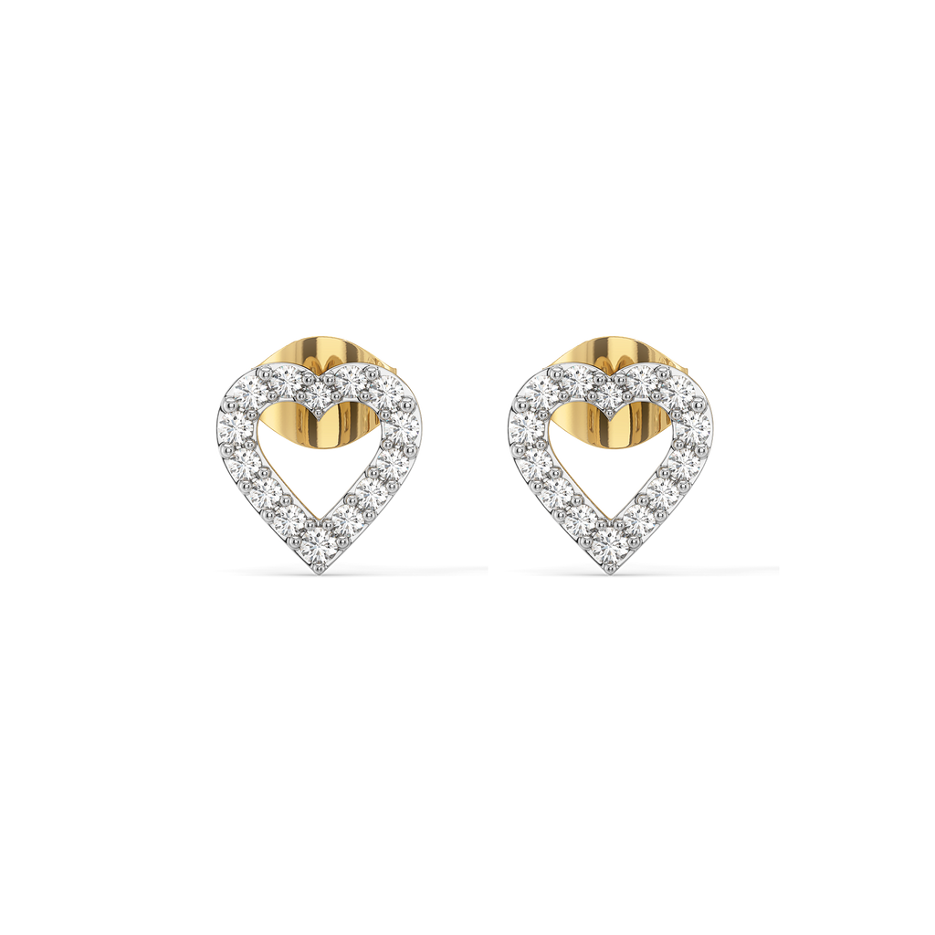 Everlasting Heart - Lab Diamond Stud Earrings