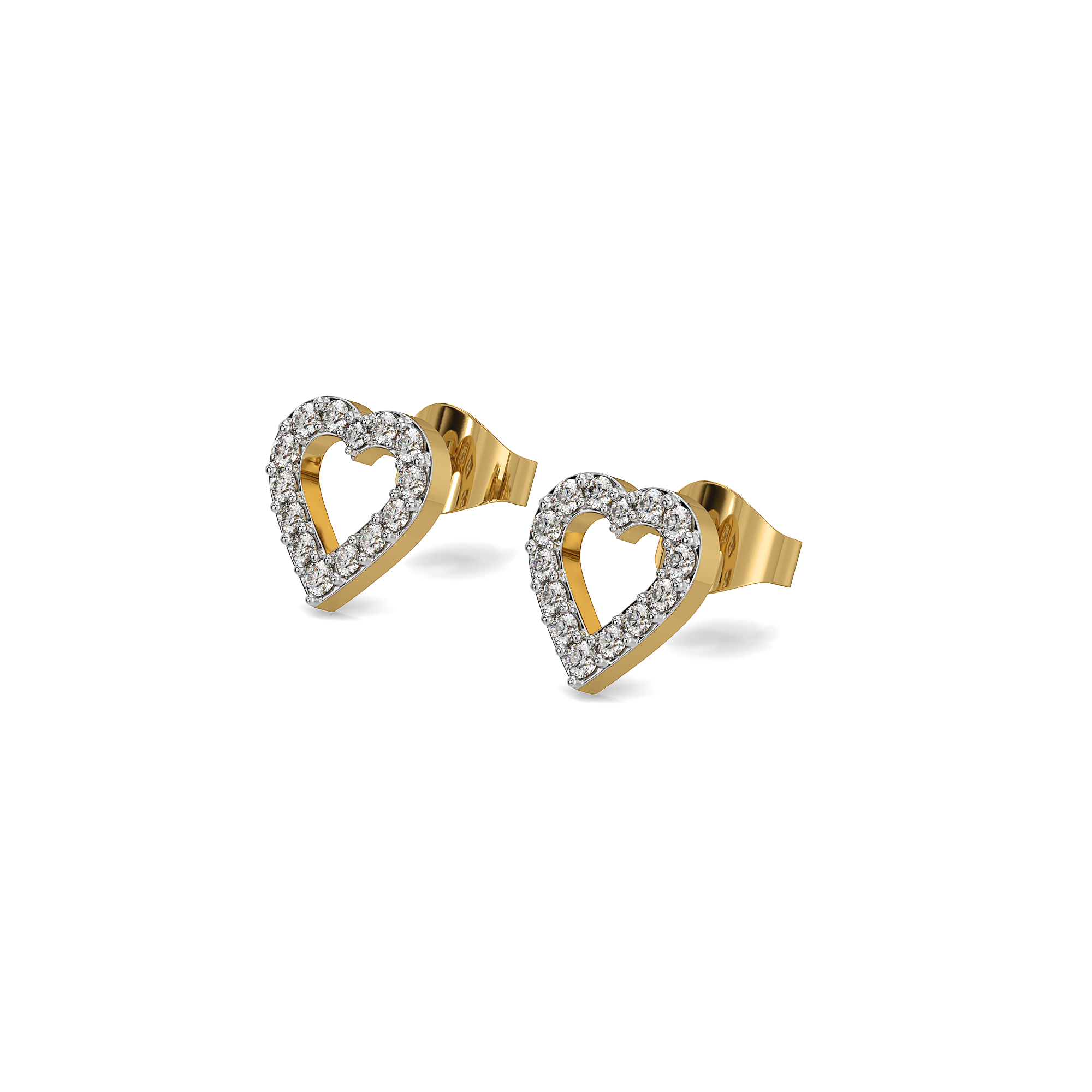 Everlasting Heart - Lab Diamond Stud Earrings