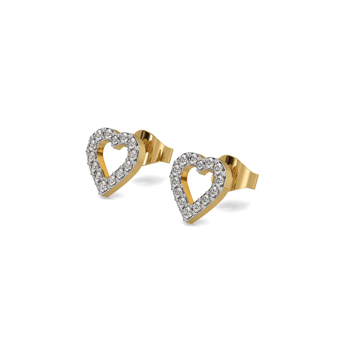 Everlasting Heart - Lab Diamond Stud Earrings