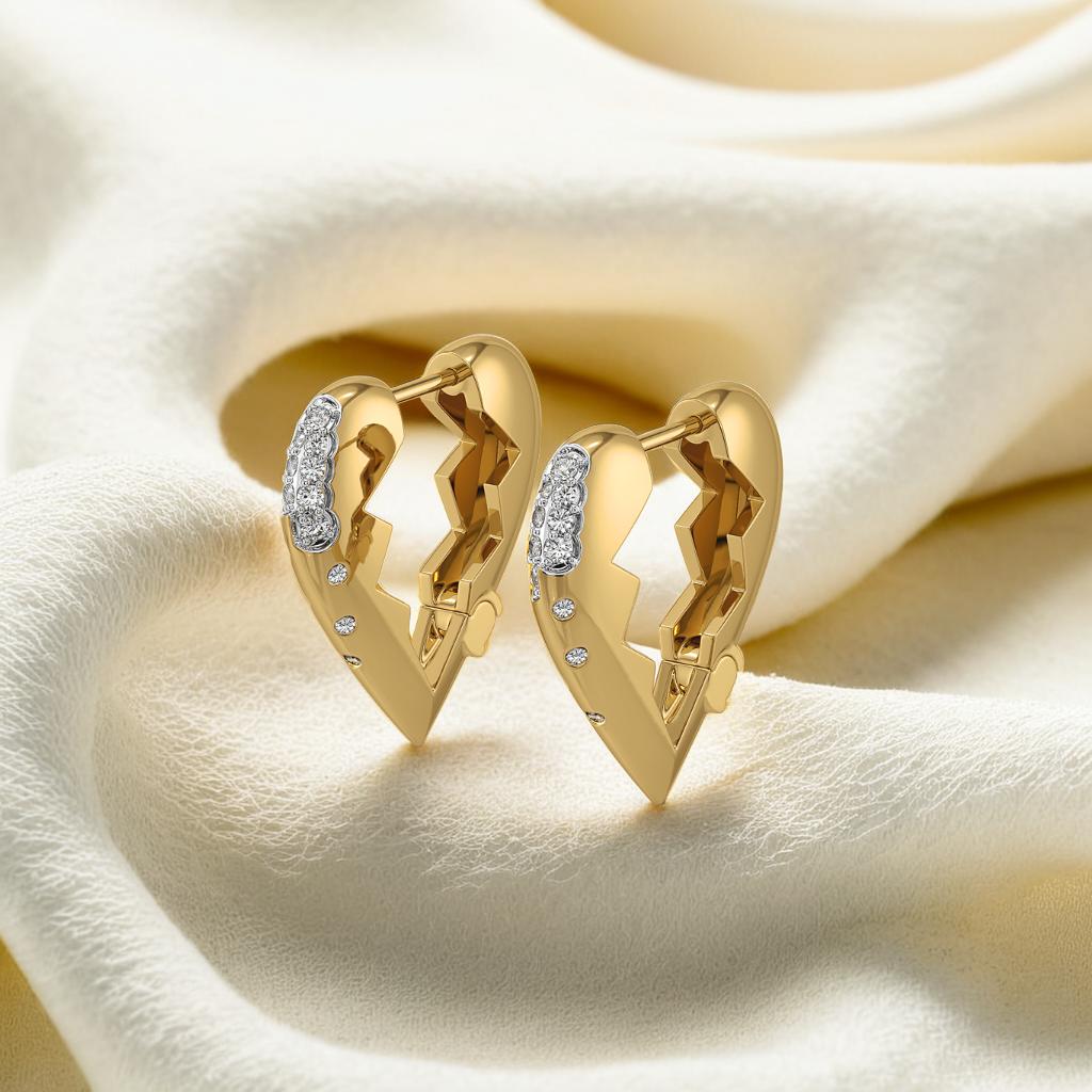 Unbreakable Bond - Lab Diamond Hoop Earrings Main image