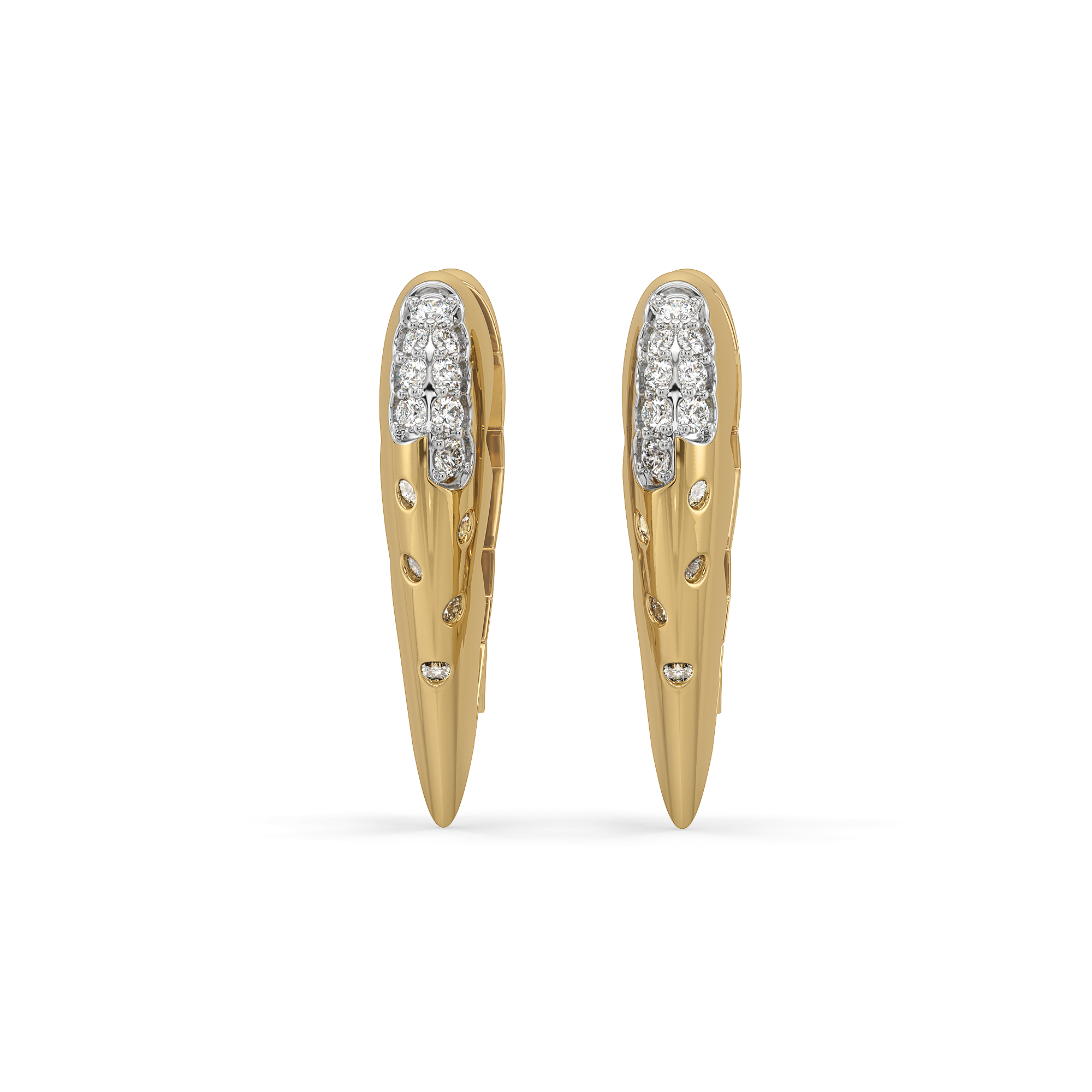 Unbreakable Bond - Lab Diamond Hoop Earrings Secondary image
