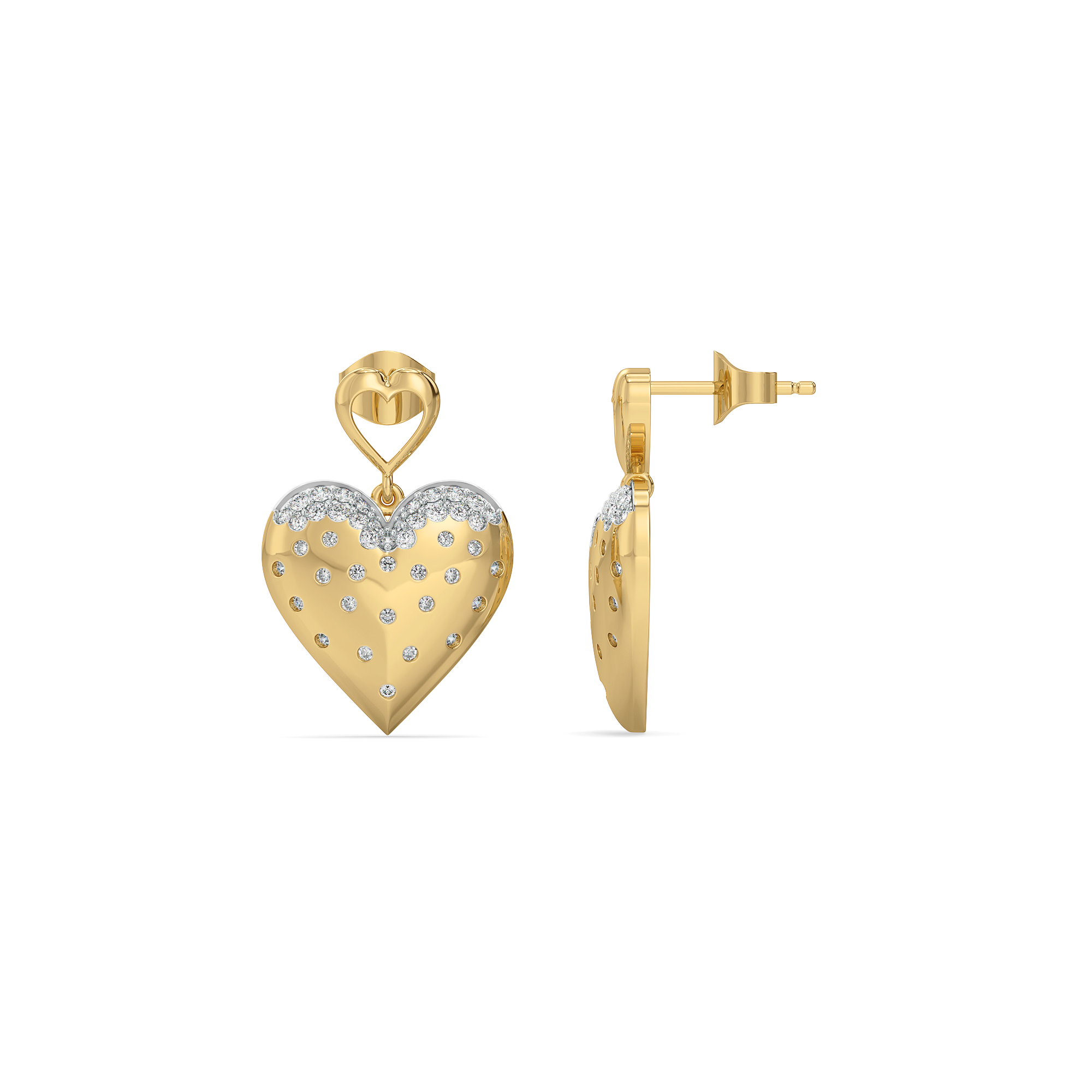 Promise Heart - Lab Diamond Drop Earrings