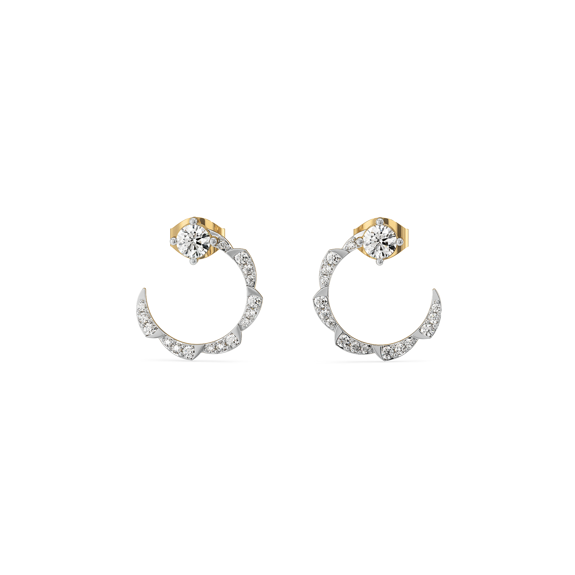 Stellar Shine – Lab Diamond Solitaire Hoop Earrings Secondary image