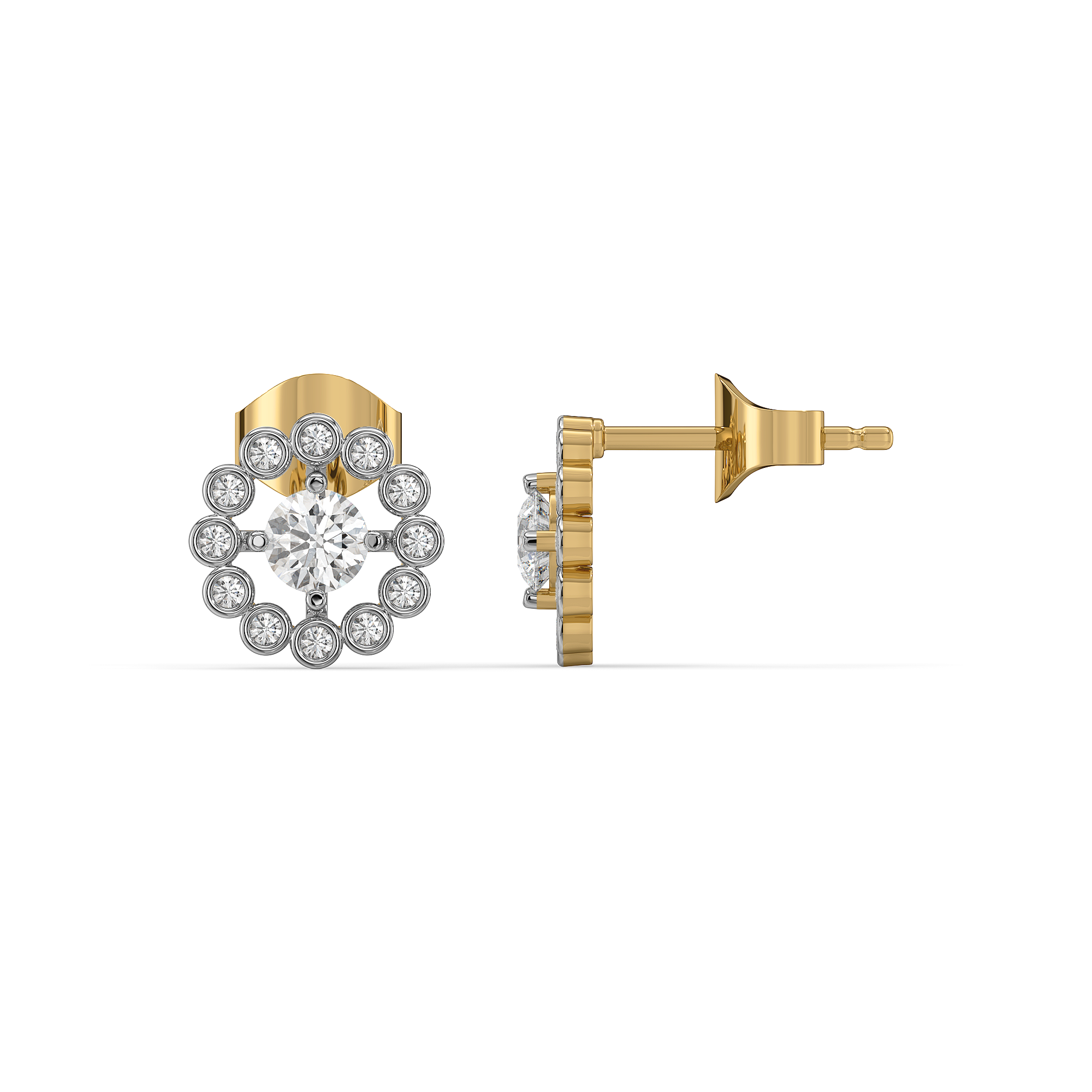 Rain-Dance - Lab Diamond Stud Earrings
