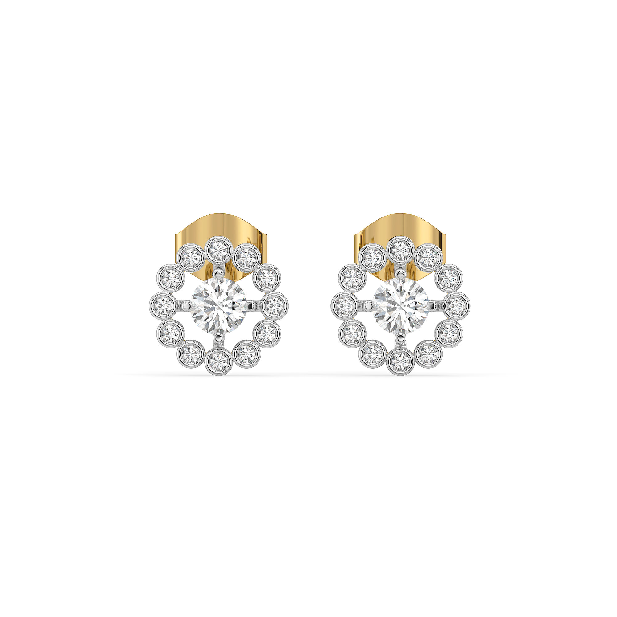 Rain-Dance - Lab Diamond Stud Earrings Secondary image