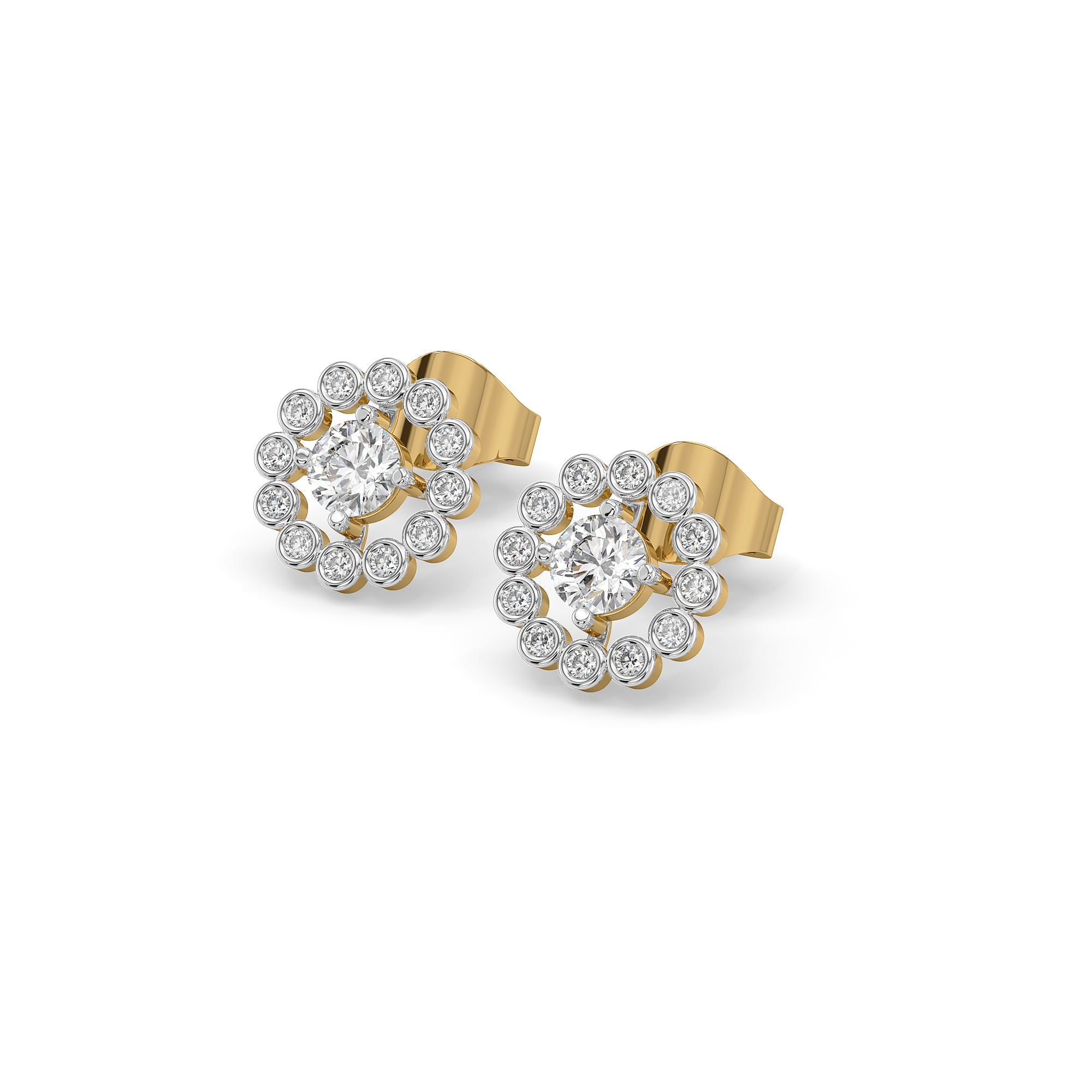 Rain-Dance - Lab Diamond Stud Earrings